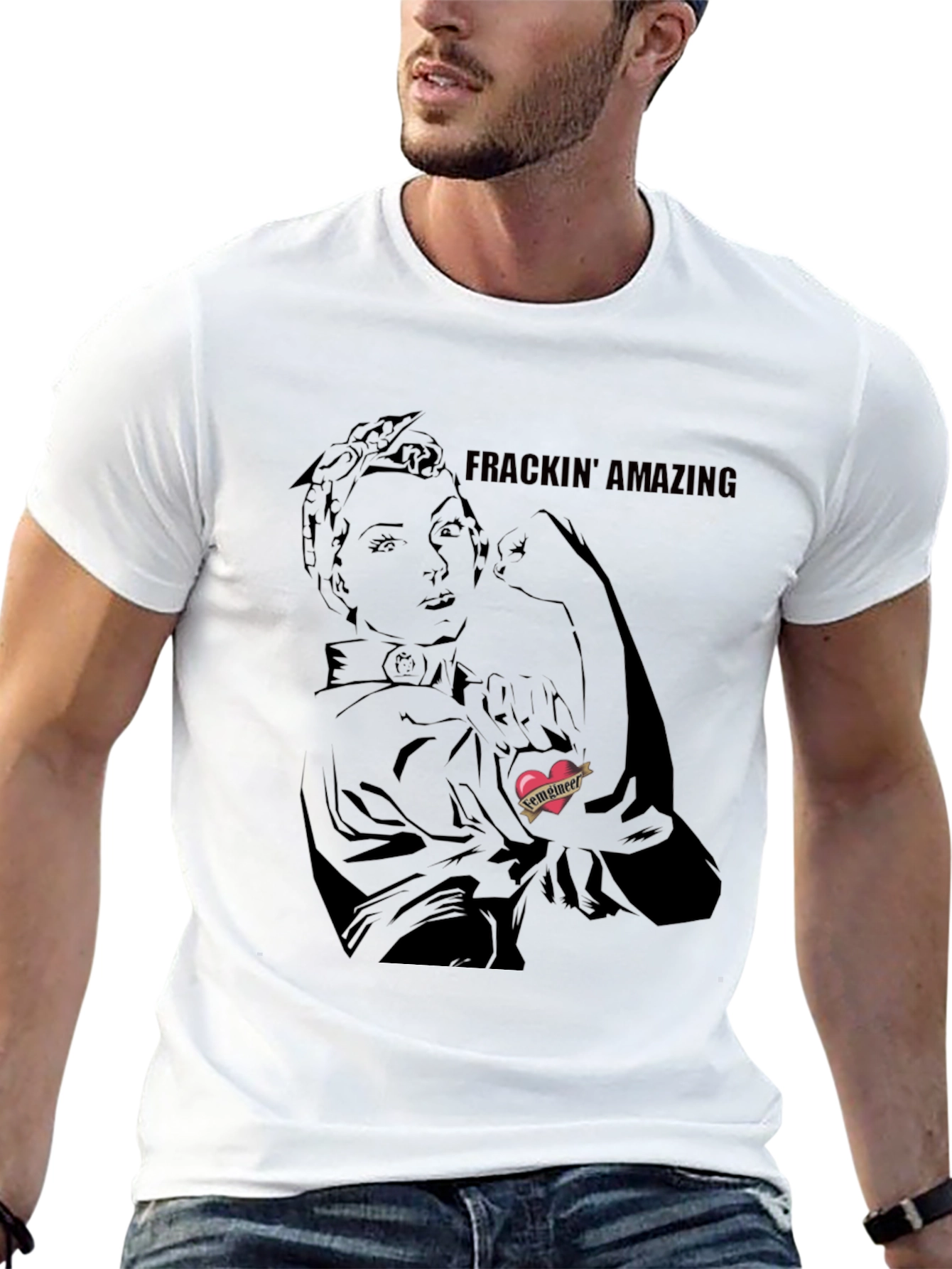 Frackin Amazing Rosie the Riveter Graphic Tee