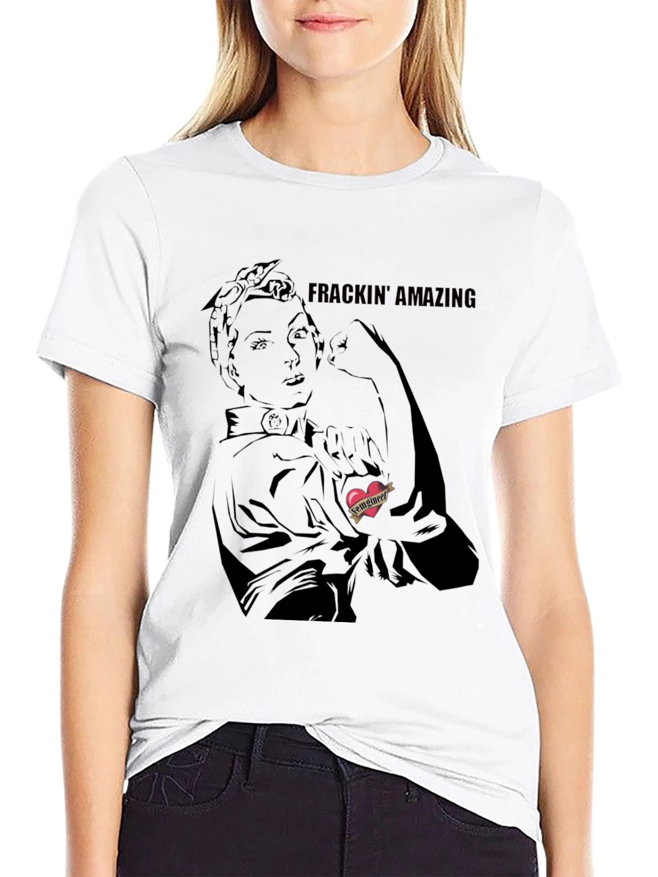 Frackin Amazing Rosie the Riveter Graphic Tee