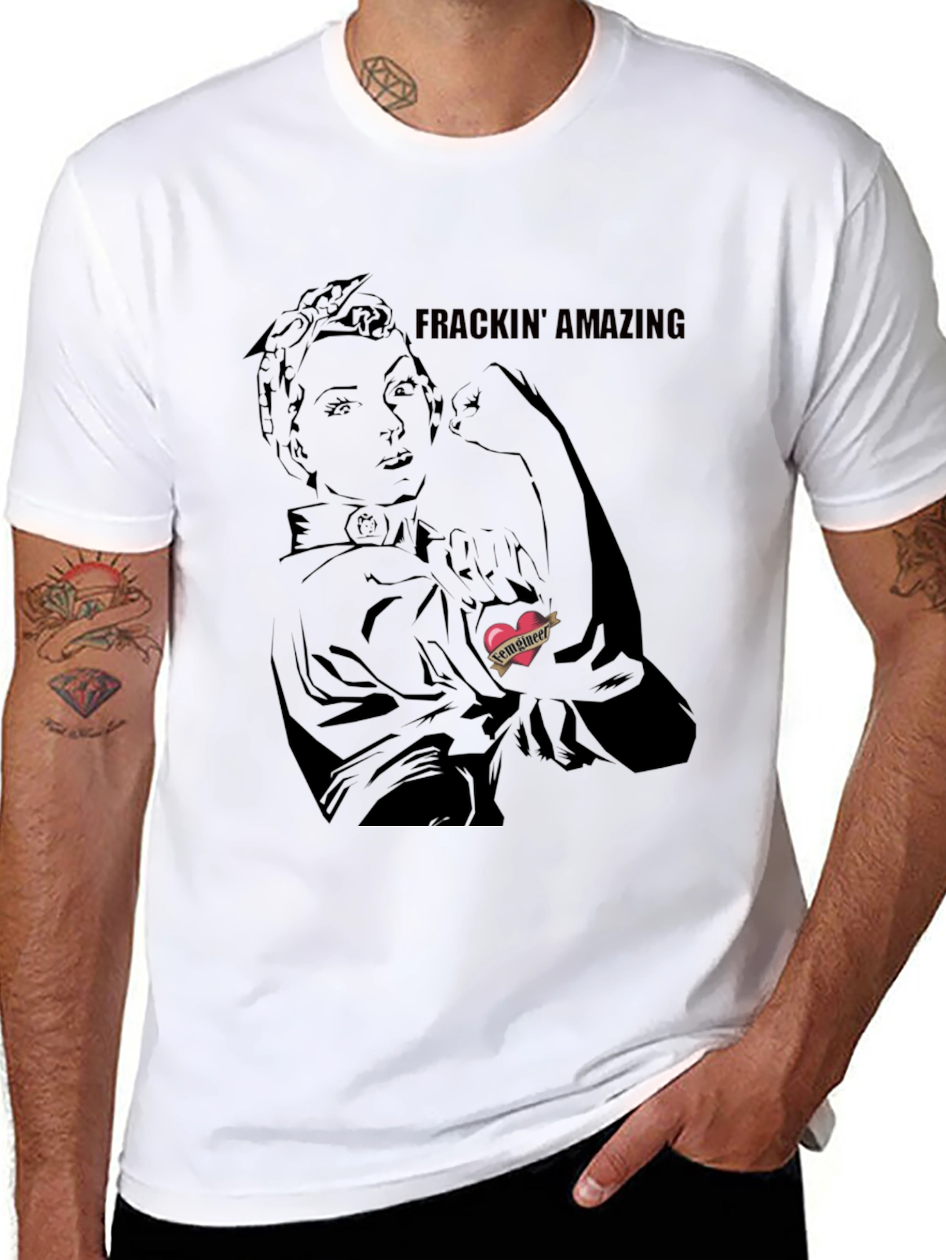 Frackin Amazing Rosie the Riveter Graphic Tee