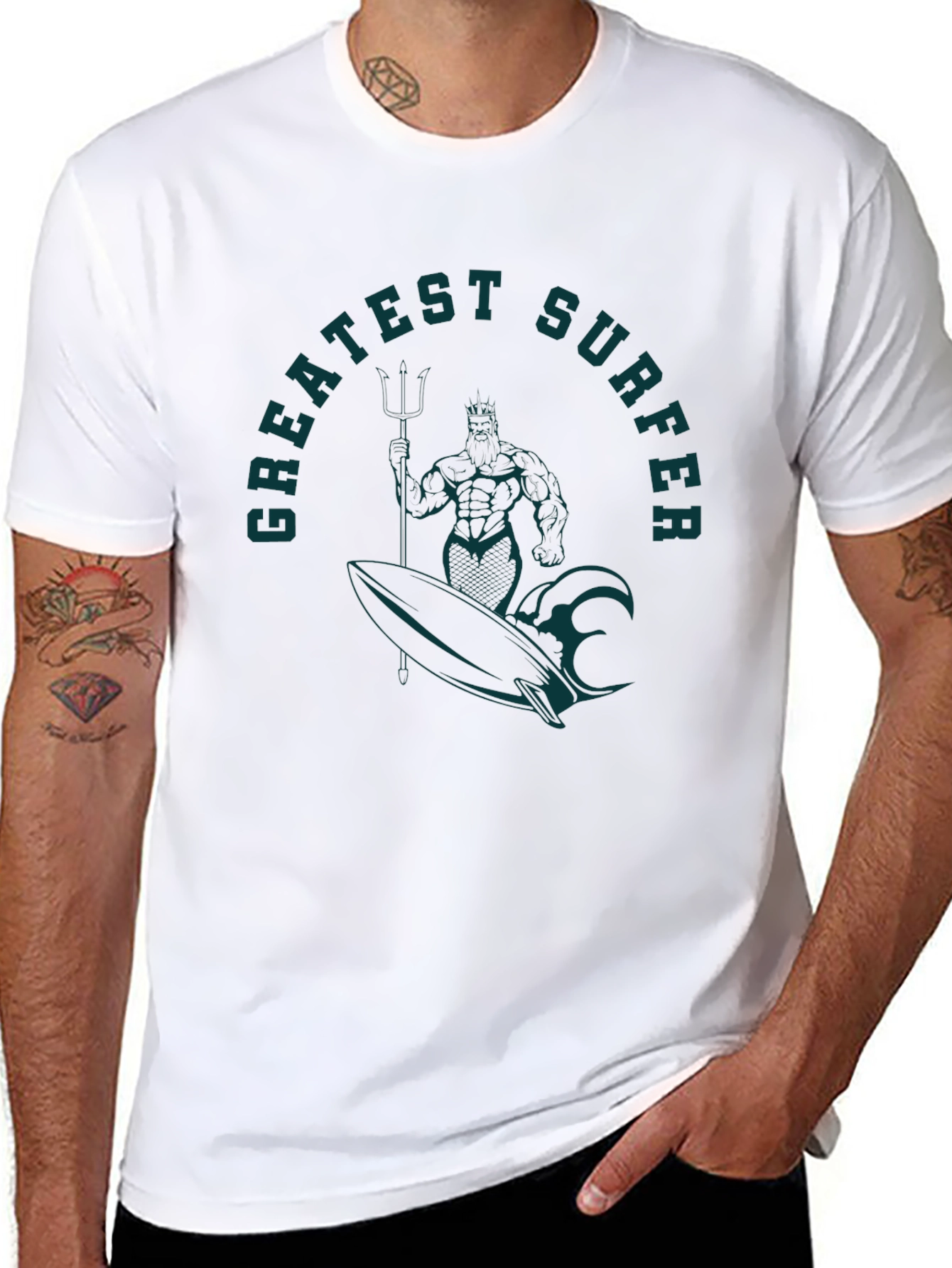 Greatest Surfer Graphic Tee - Black