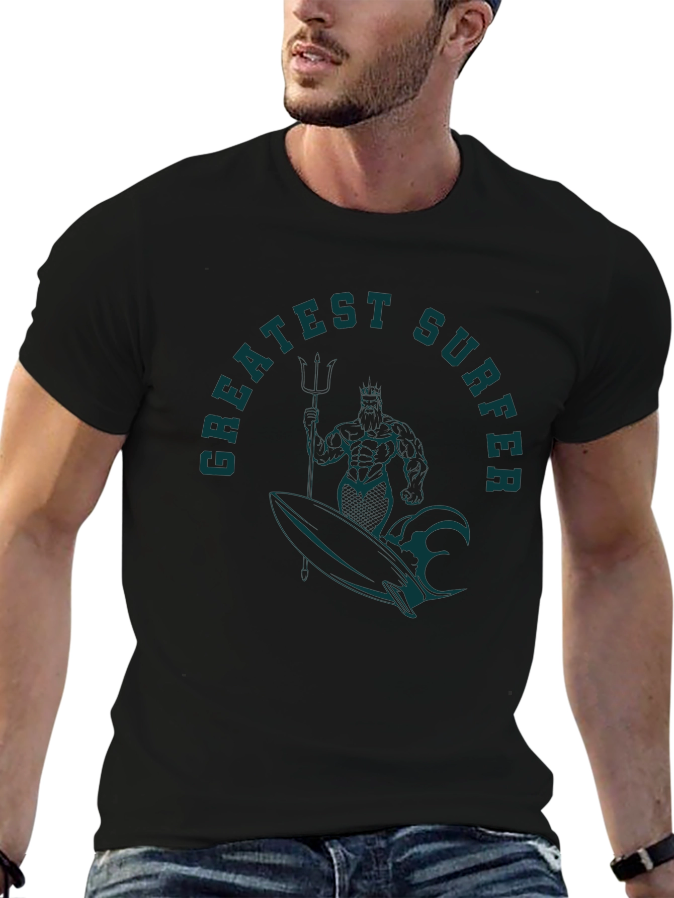 Greatest Surfer Graphic Tee - Black