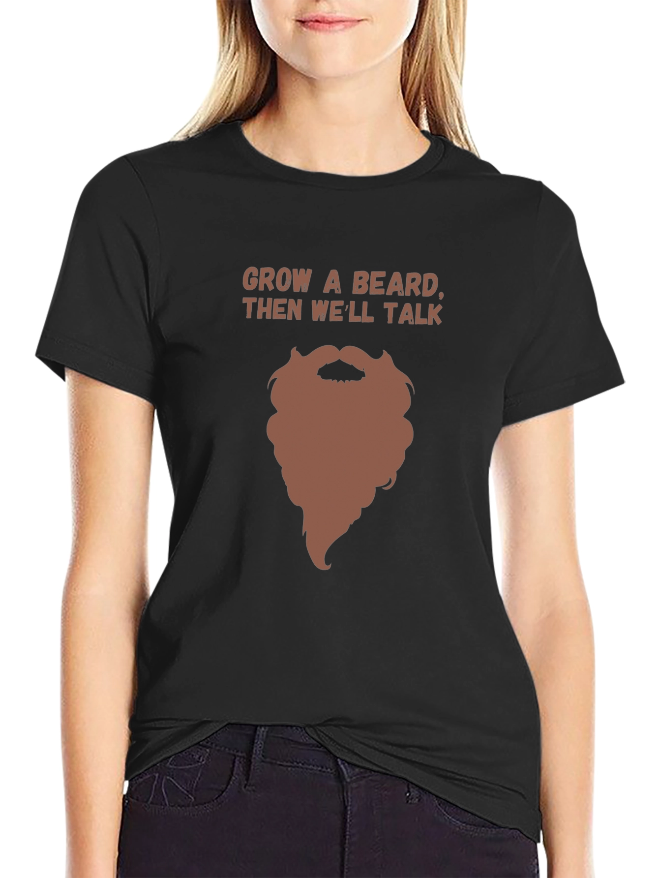 Grow a Beard Funny Graphic Tee