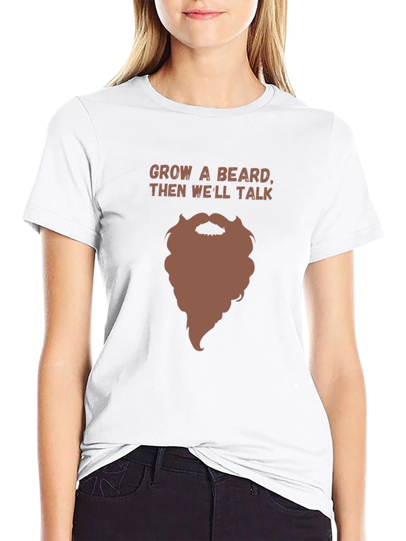 Grow a Beard Funny Graphic Tee