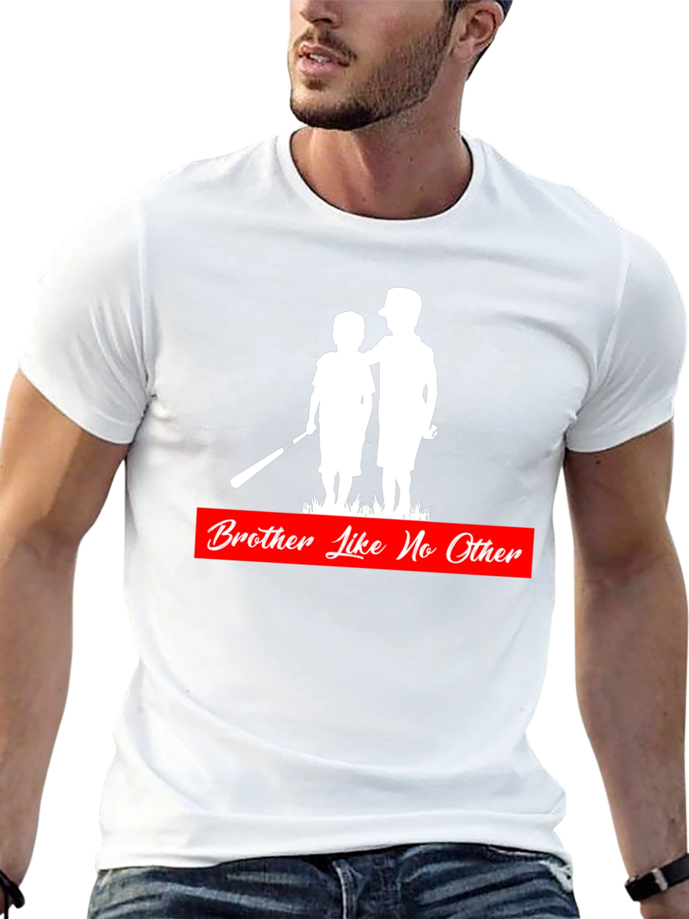 Brother Like No Other T-Shirt - Baseball Silhouette Design