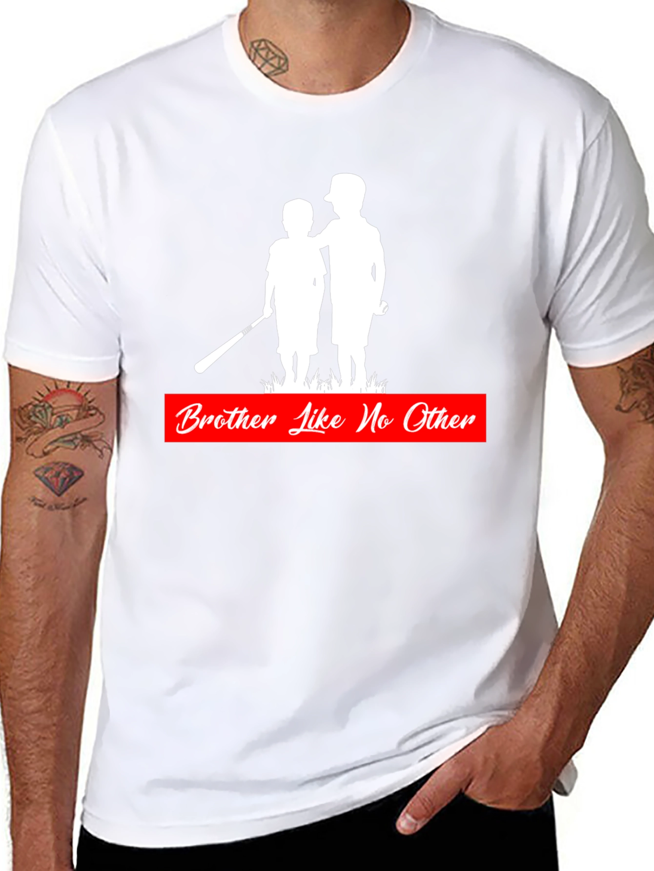 Brother Like No Other T-Shirt - Baseball Silhouette Design