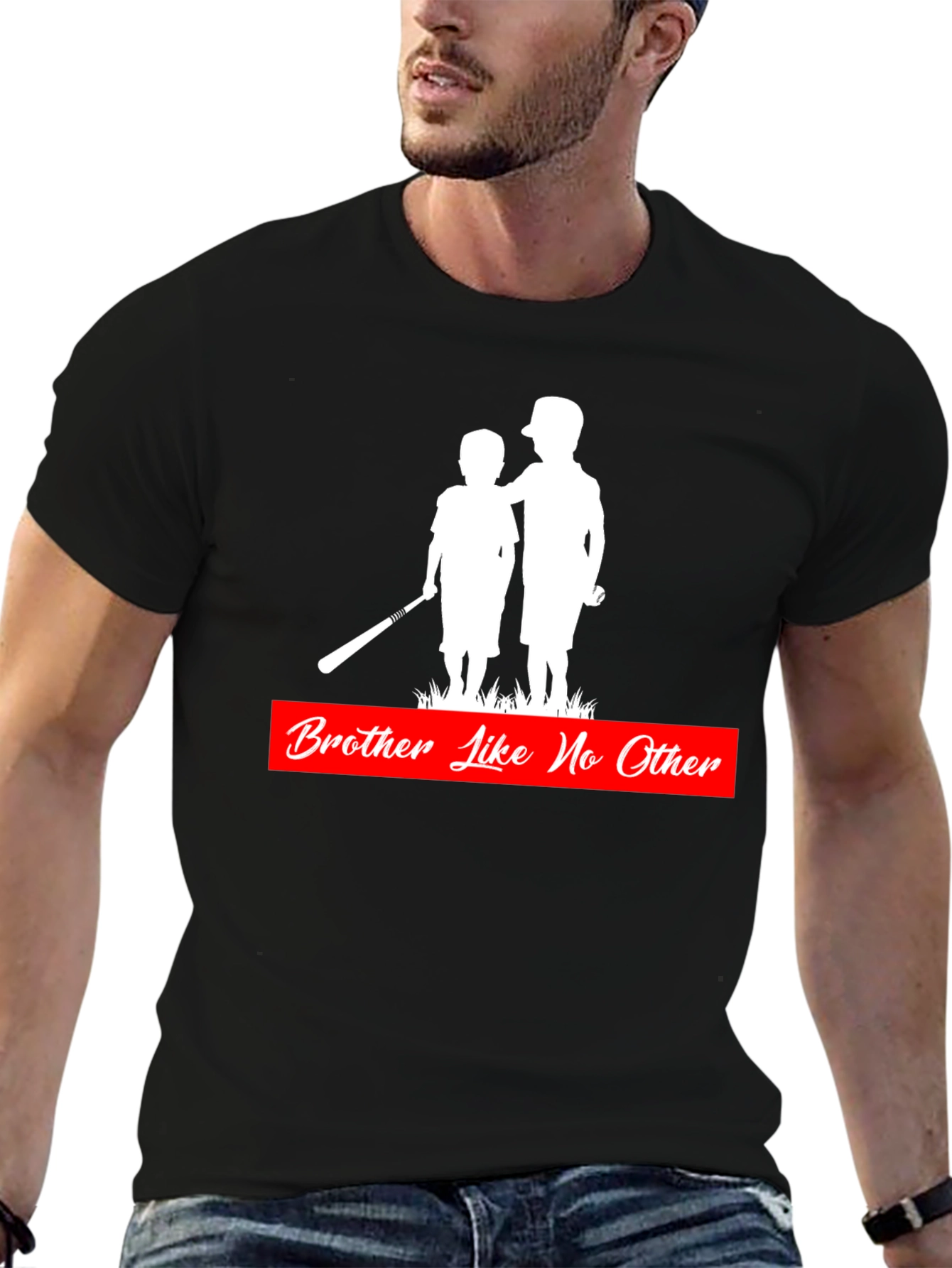Brother Like No Other T-Shirt - Baseball Silhouette Design