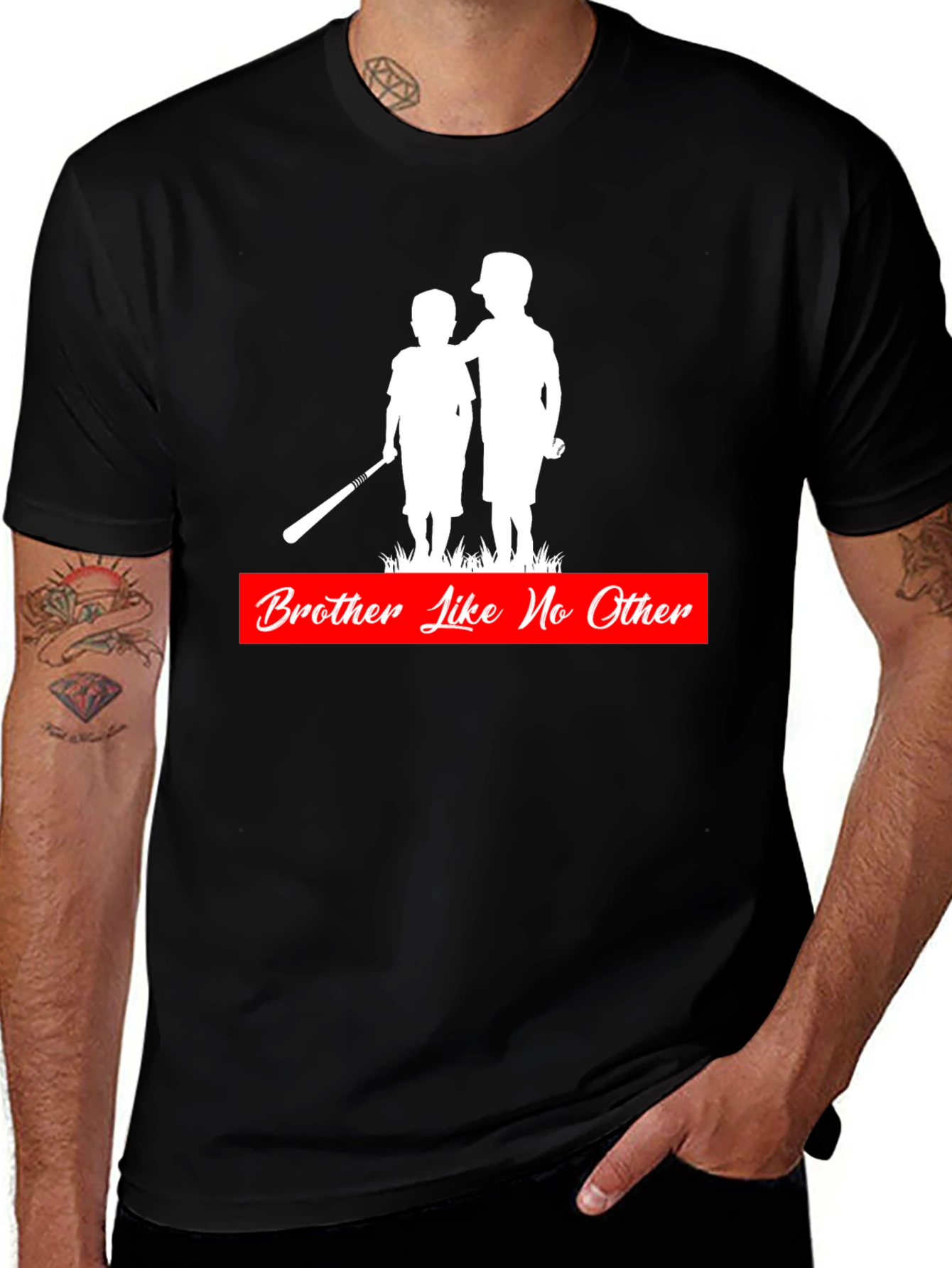 Brother Like No Other T-Shirt - Baseball Silhouette Design