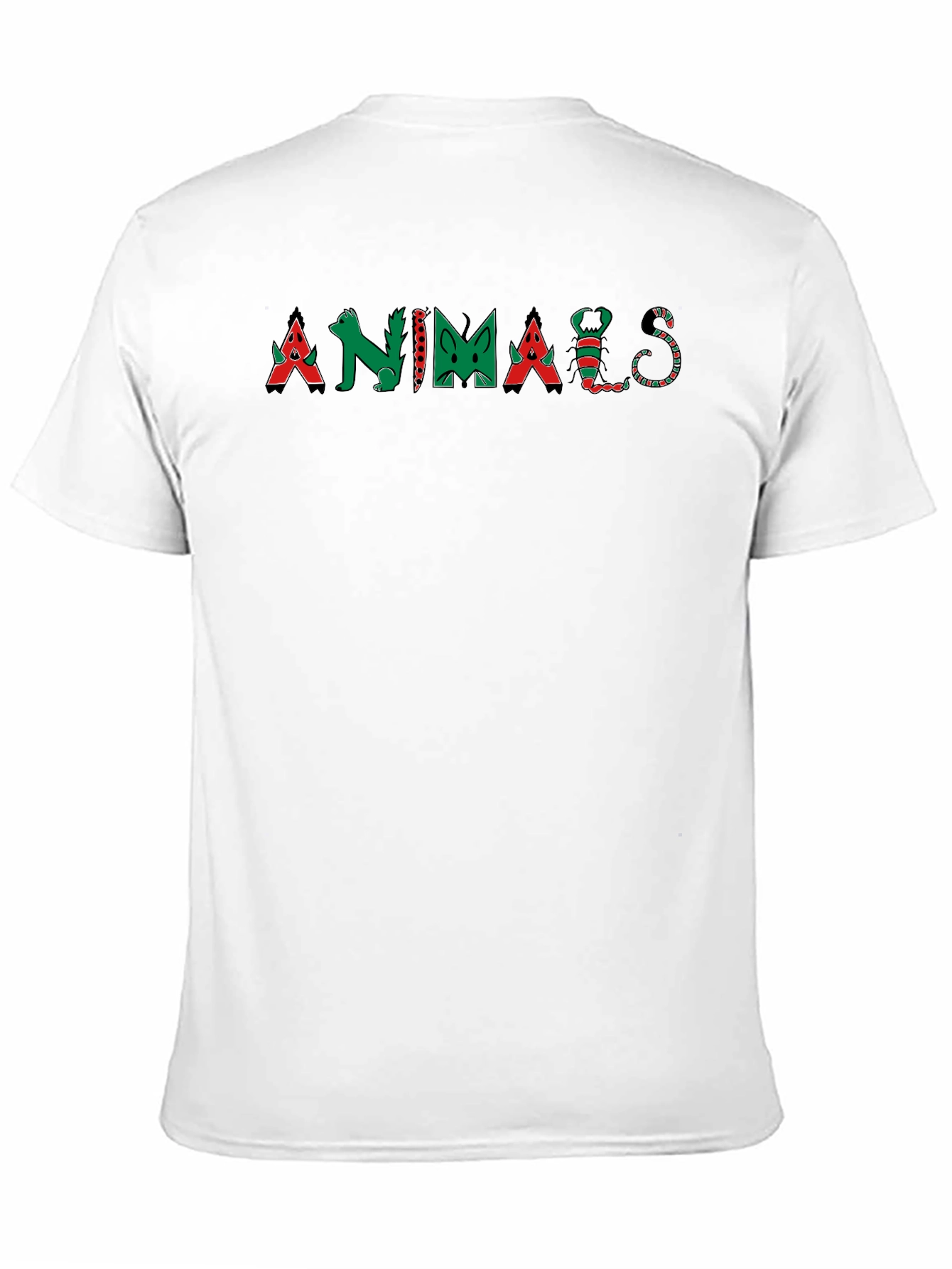 Animals Graphic Tee - Black Cotton T-Shirt