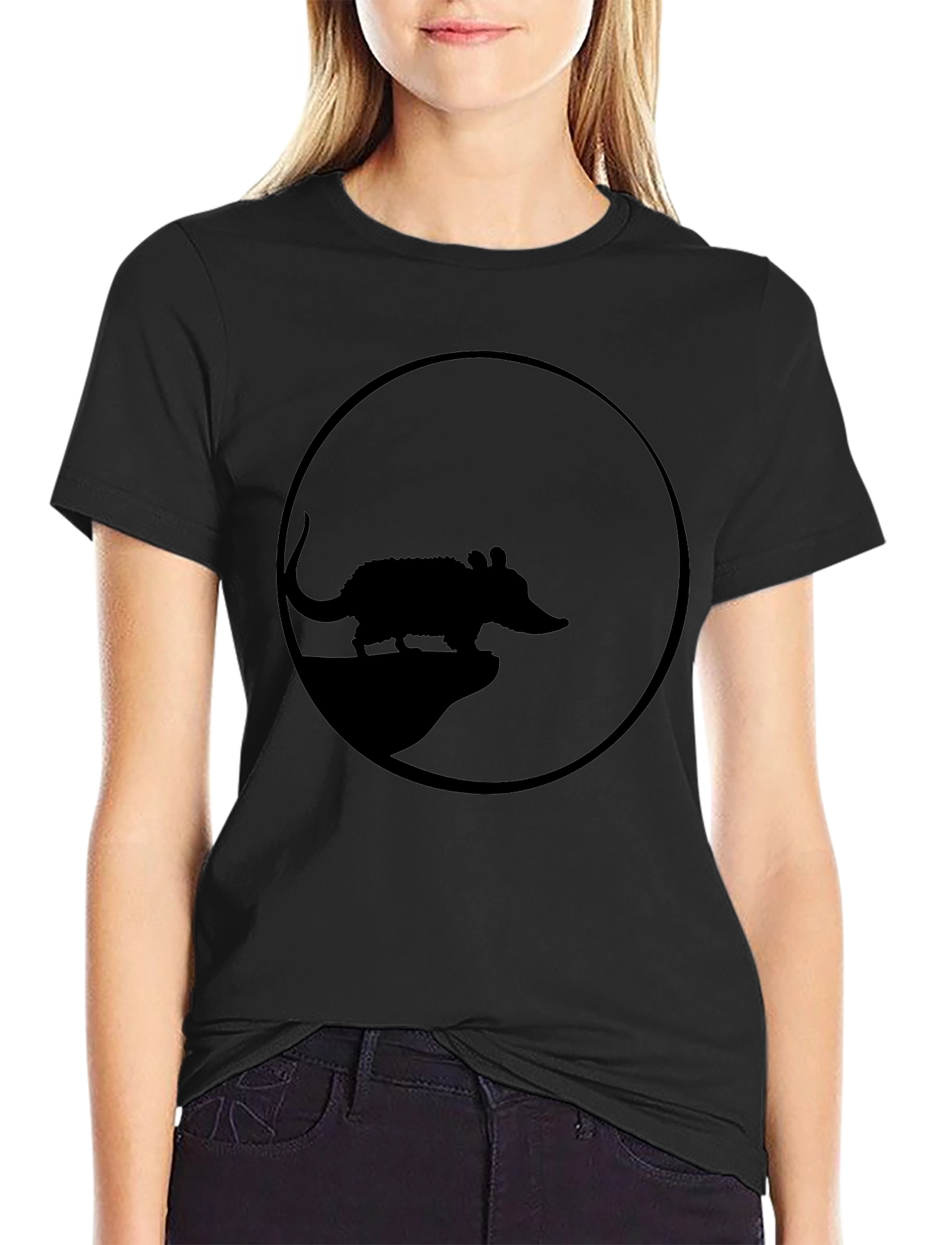 Possum Silhouette Tee - Black Graphic T-Shirt