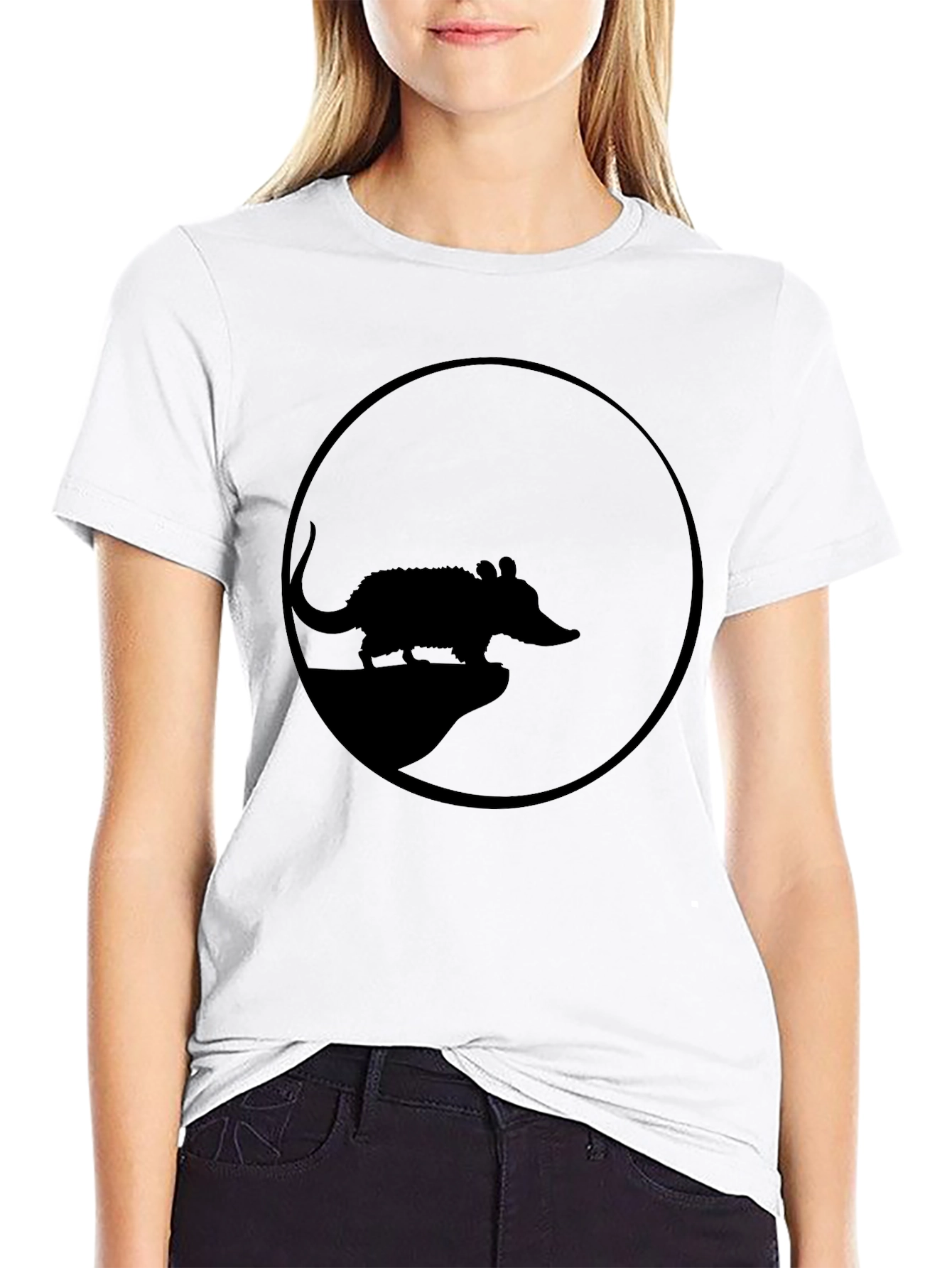 Possum Silhouette Tee - Black Graphic T-Shirt