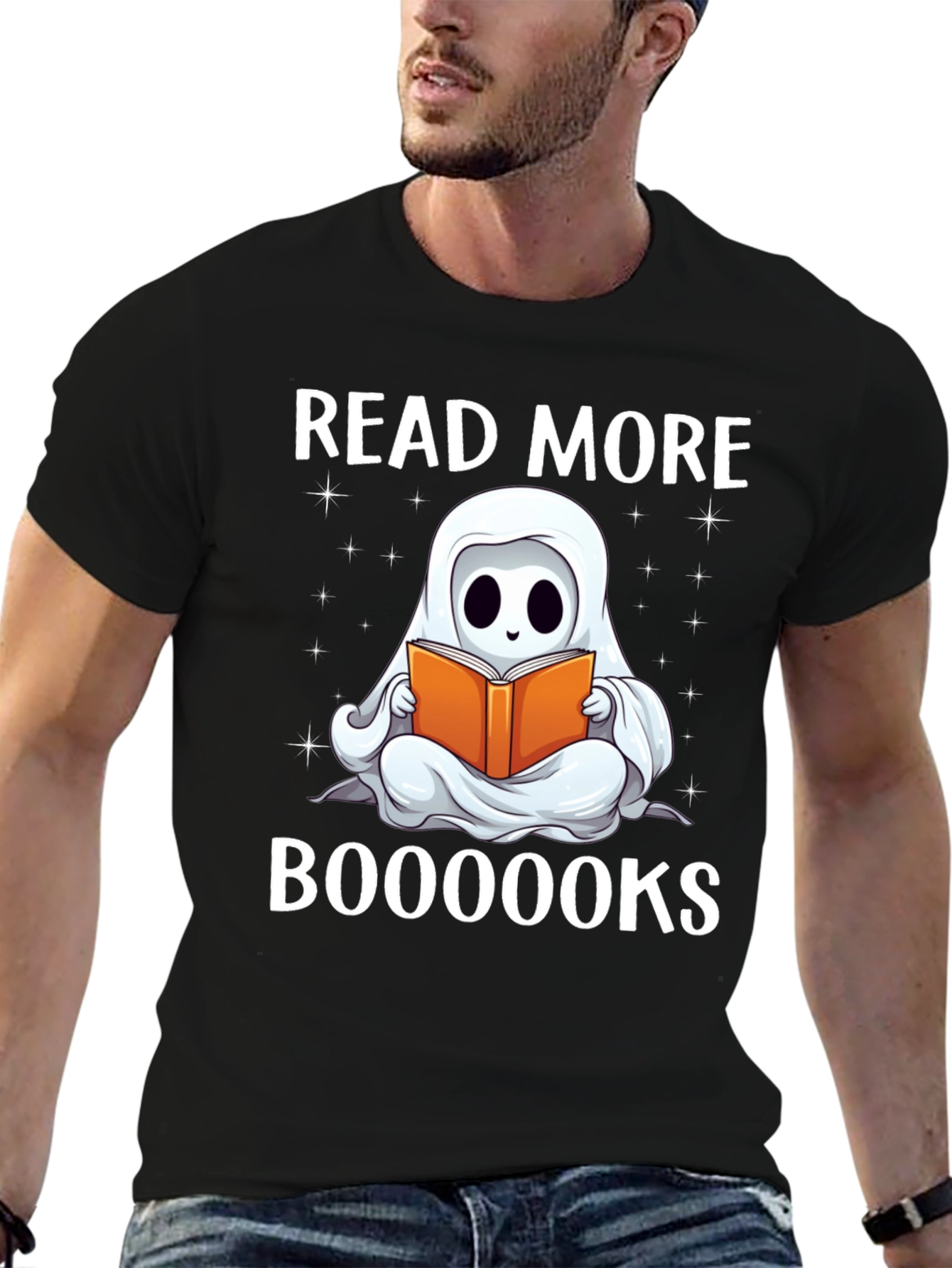 Read More Booooks T-Shirt - Ghost Reading