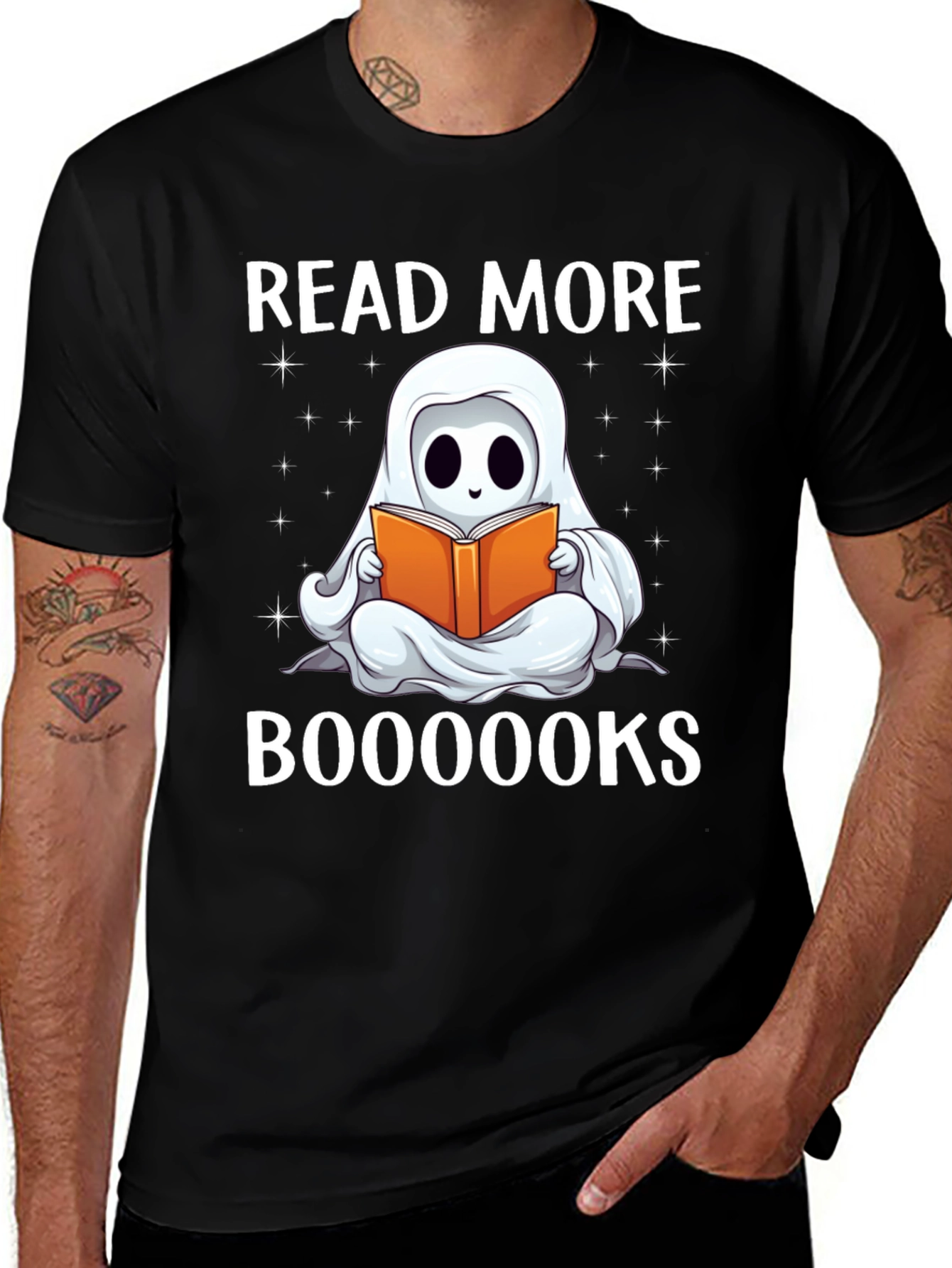 Read More Booooks T-Shirt - Ghost Reading