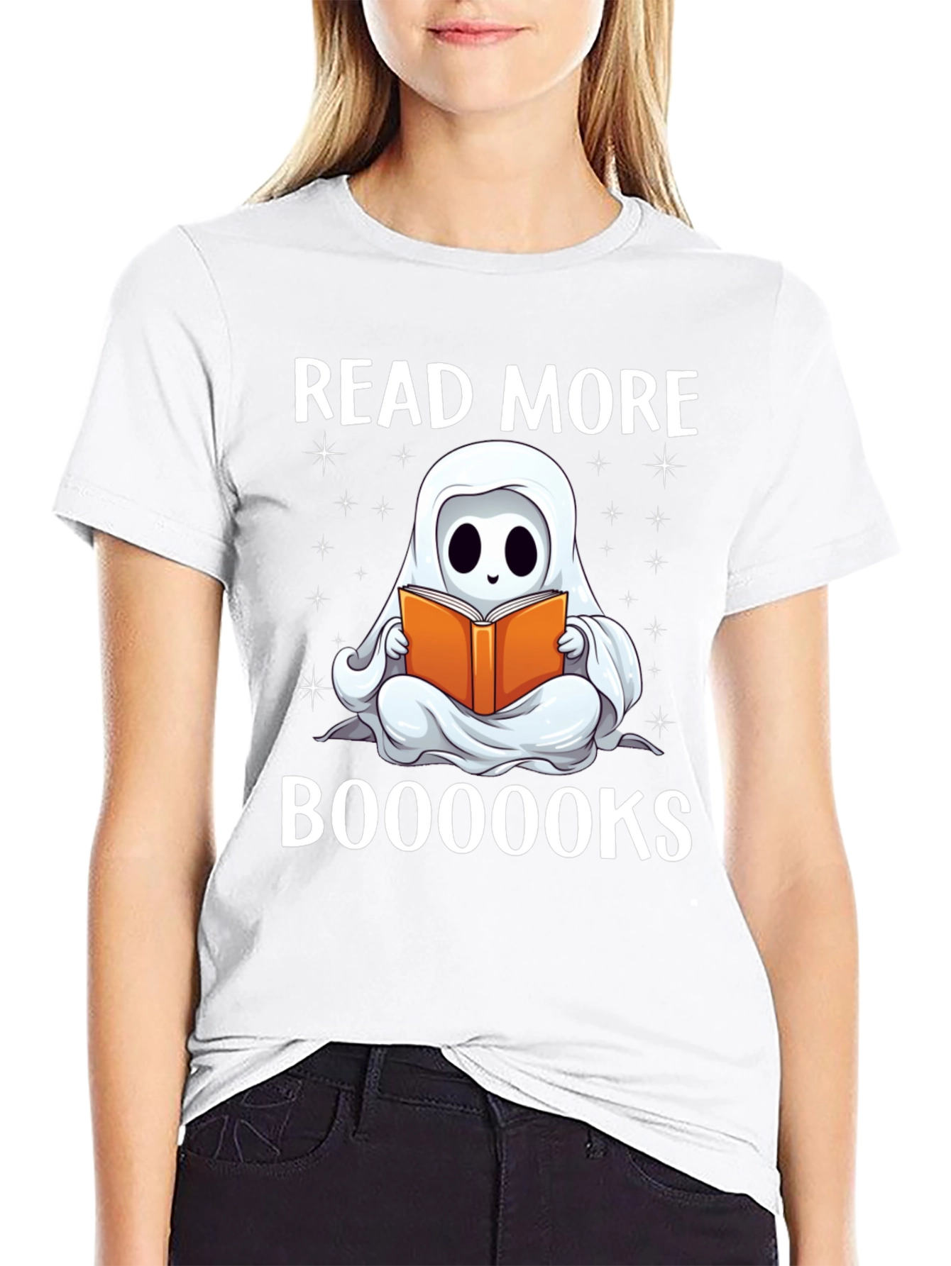 Read More Booooks T-Shirt - Ghost Reading