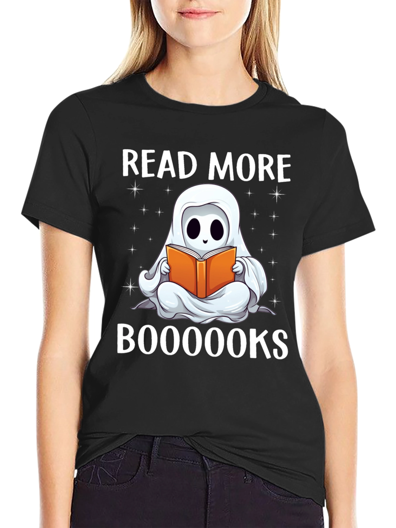 Read More Booooks T-Shirt - Ghost Reading