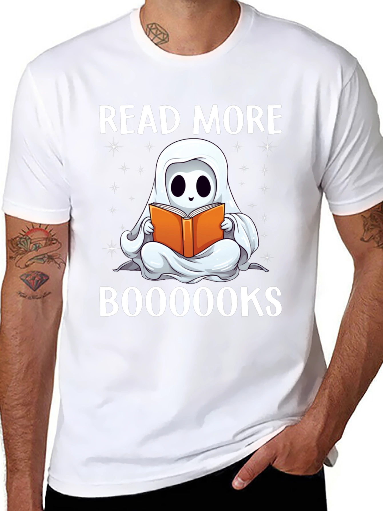 Read More Booooks T-Shirt - Ghost Reading
