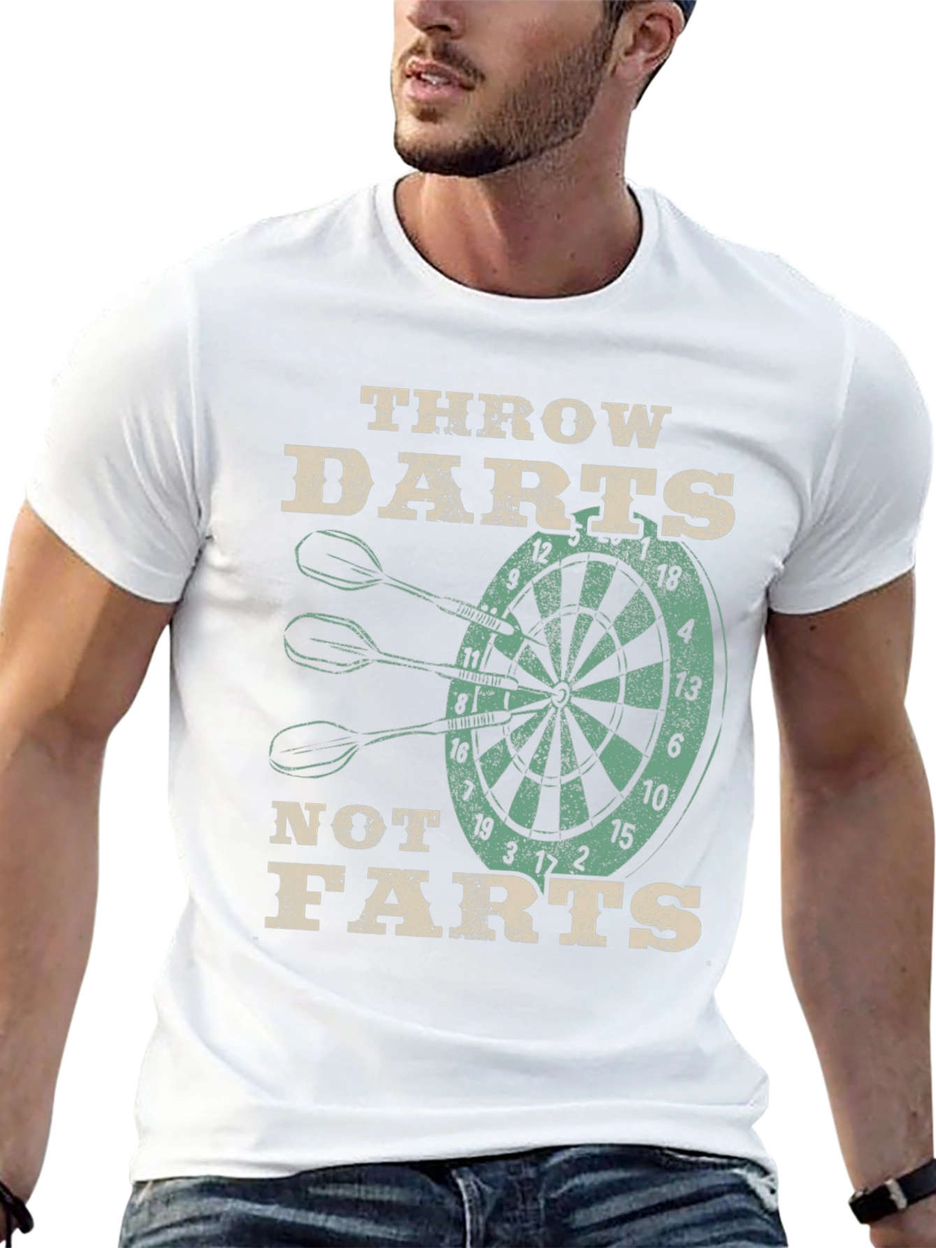 Throw Darts Not Farts Graphic Tee