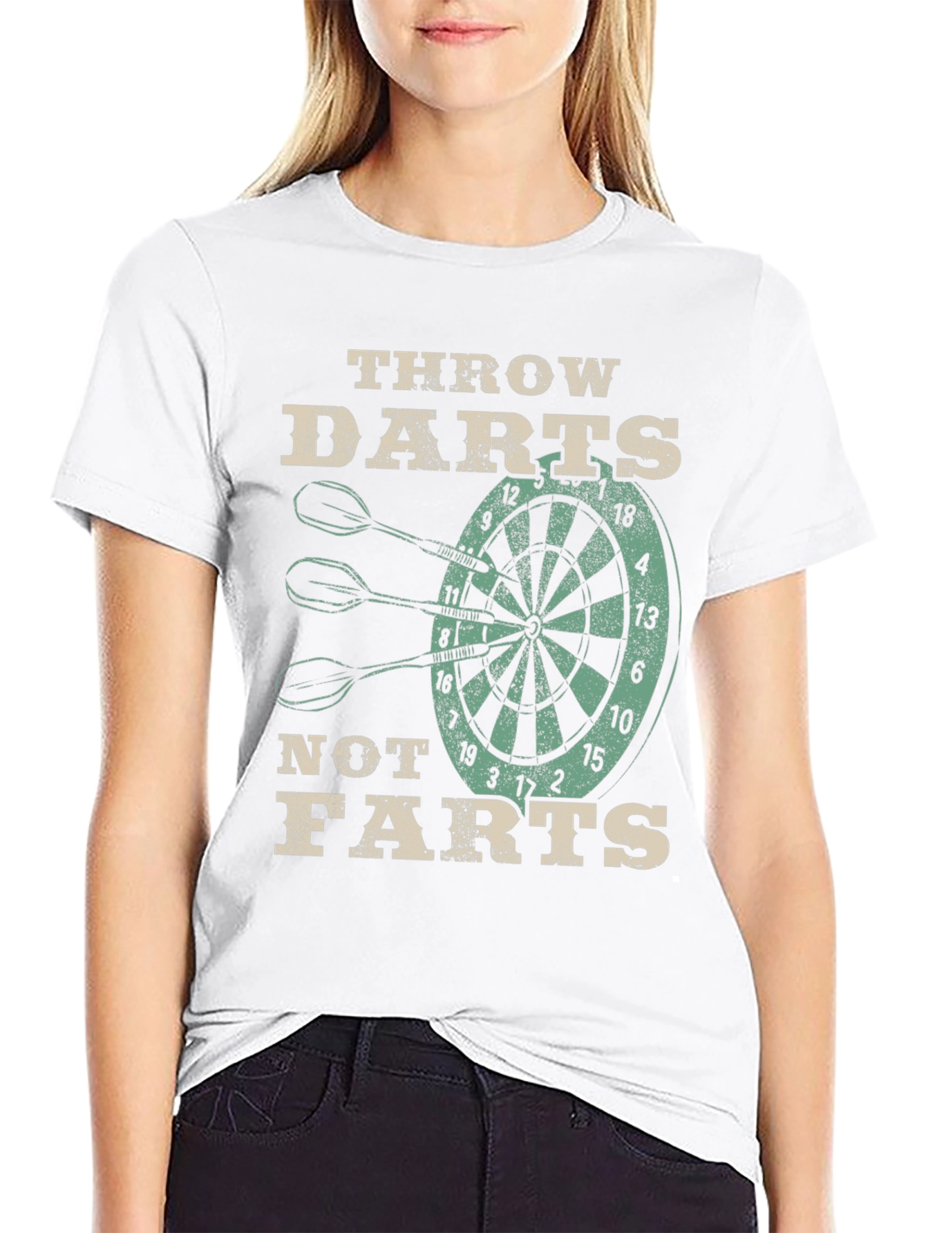 Throw Darts Not Farts Graphic Tee