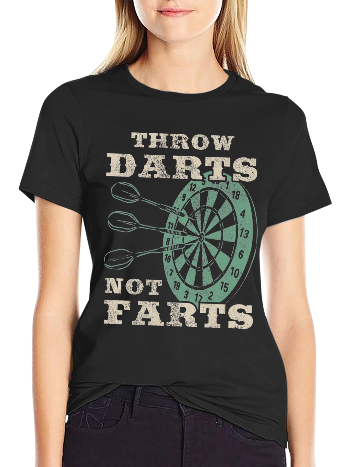 Throw Darts Not Farts Graphic Tee