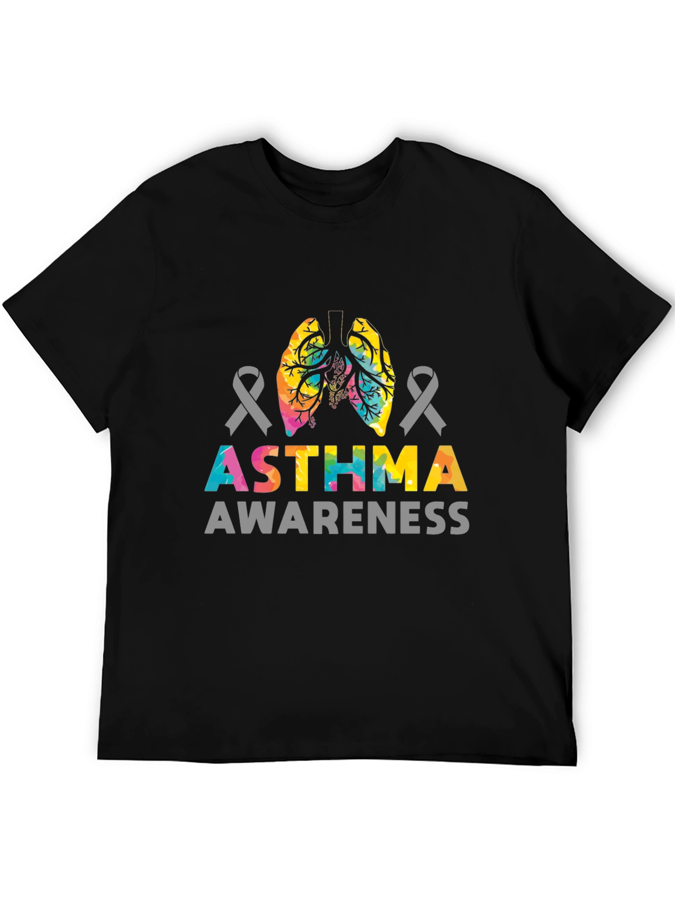 Asthma Awareness T-Shirt - Unisex Black Tee