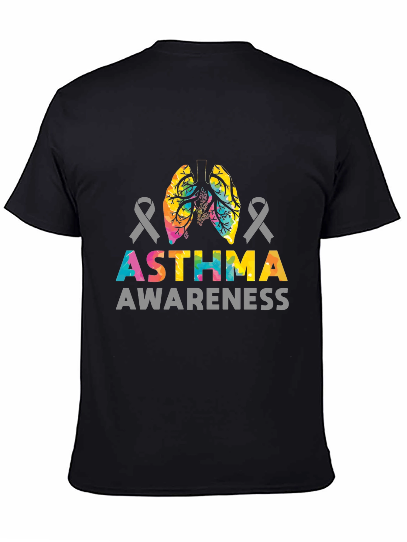 Asthma Awareness T-Shirt - Unisex Black Tee