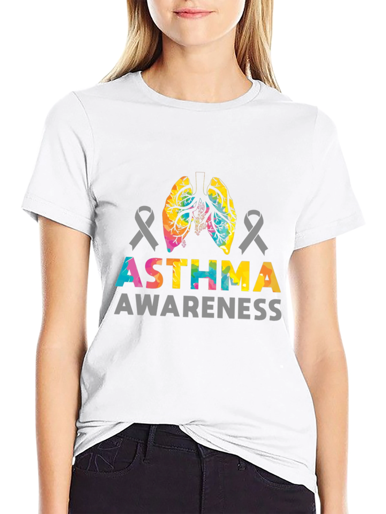 Asthma Awareness T-Shirt - Unisex Black Tee