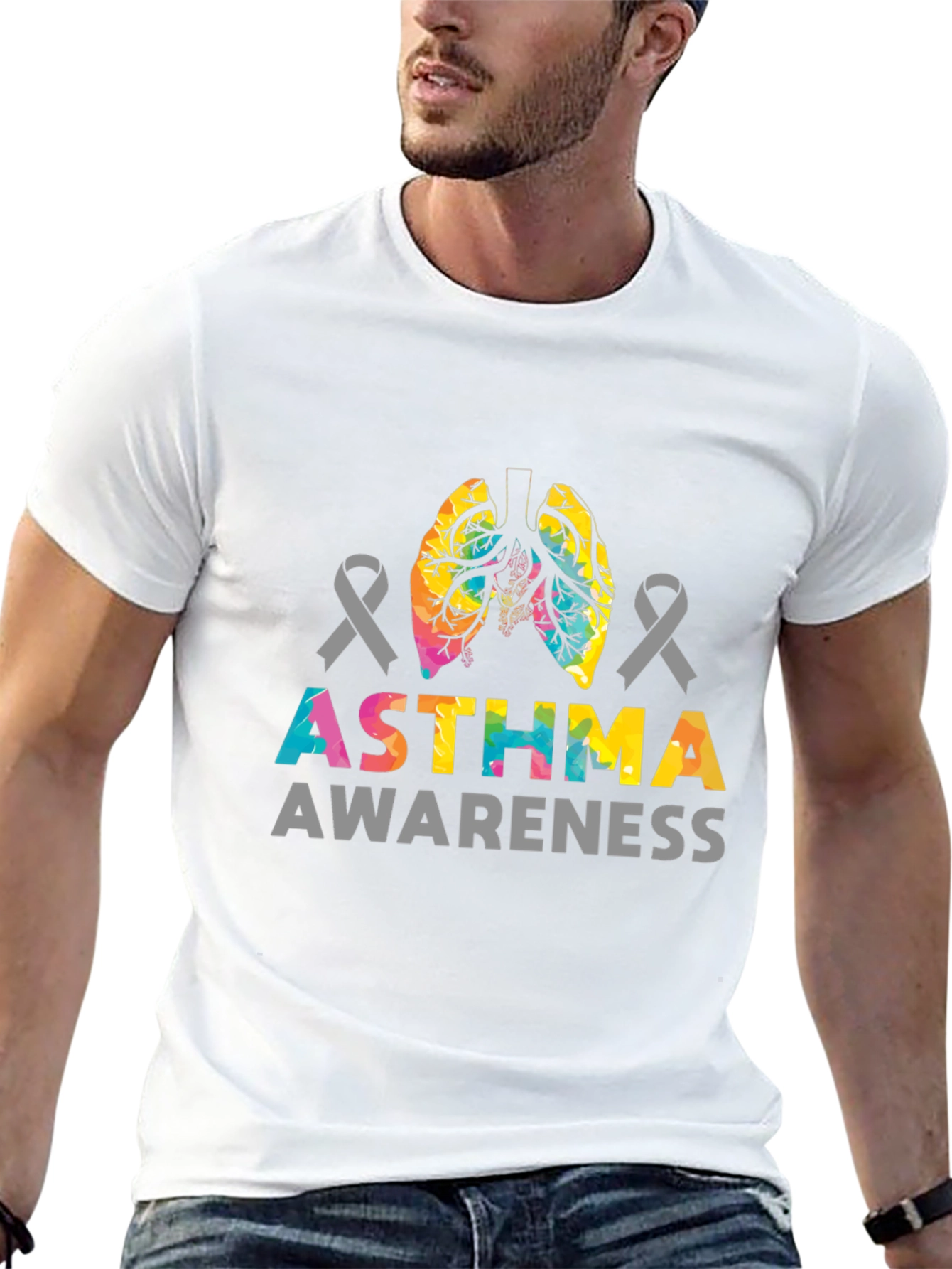 Asthma Awareness T-Shirt - Unisex Black Tee