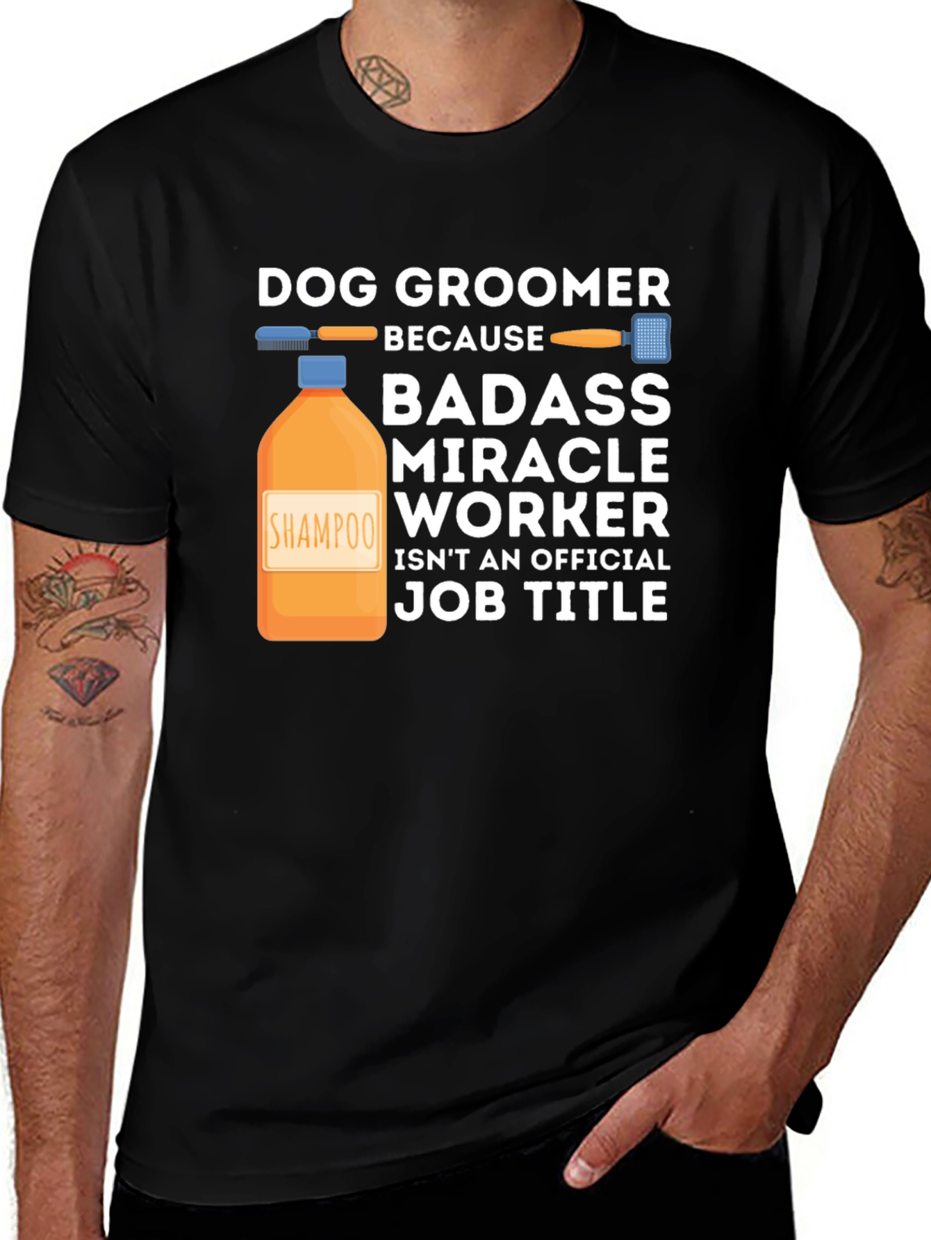 Dog Groomer Badass T-Shirt