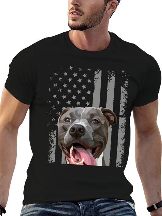 American Pitbull Flag T-Shirt