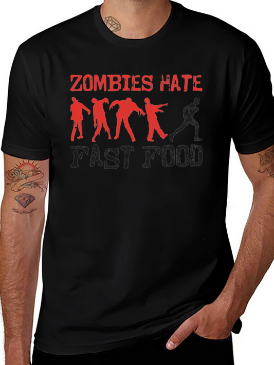 Zombies Hate Fast Food Graphic Tee