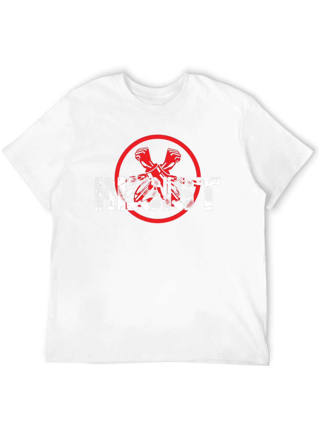 Resist Graphic Tee - Black Crew Neck Cotton T-Shirt