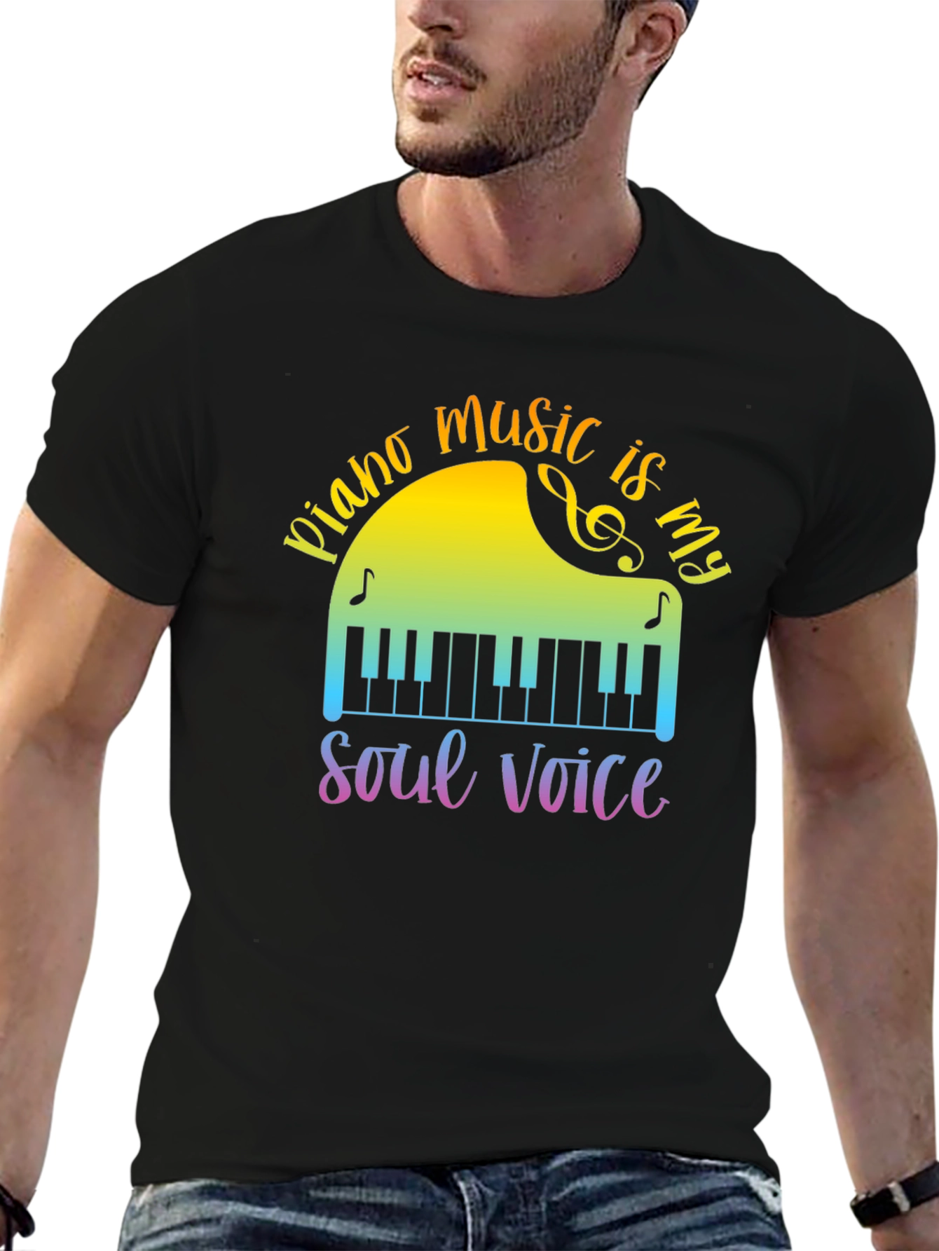 Piano Music is My Soul Voice T-Shirt