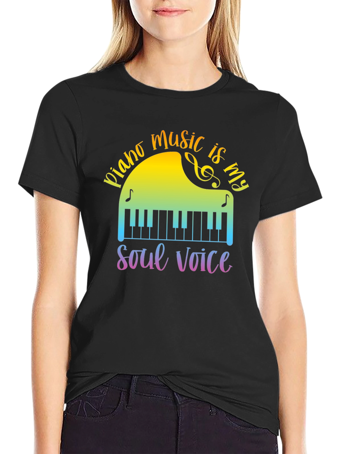 Piano Music is My Soul Voice T-Shirt