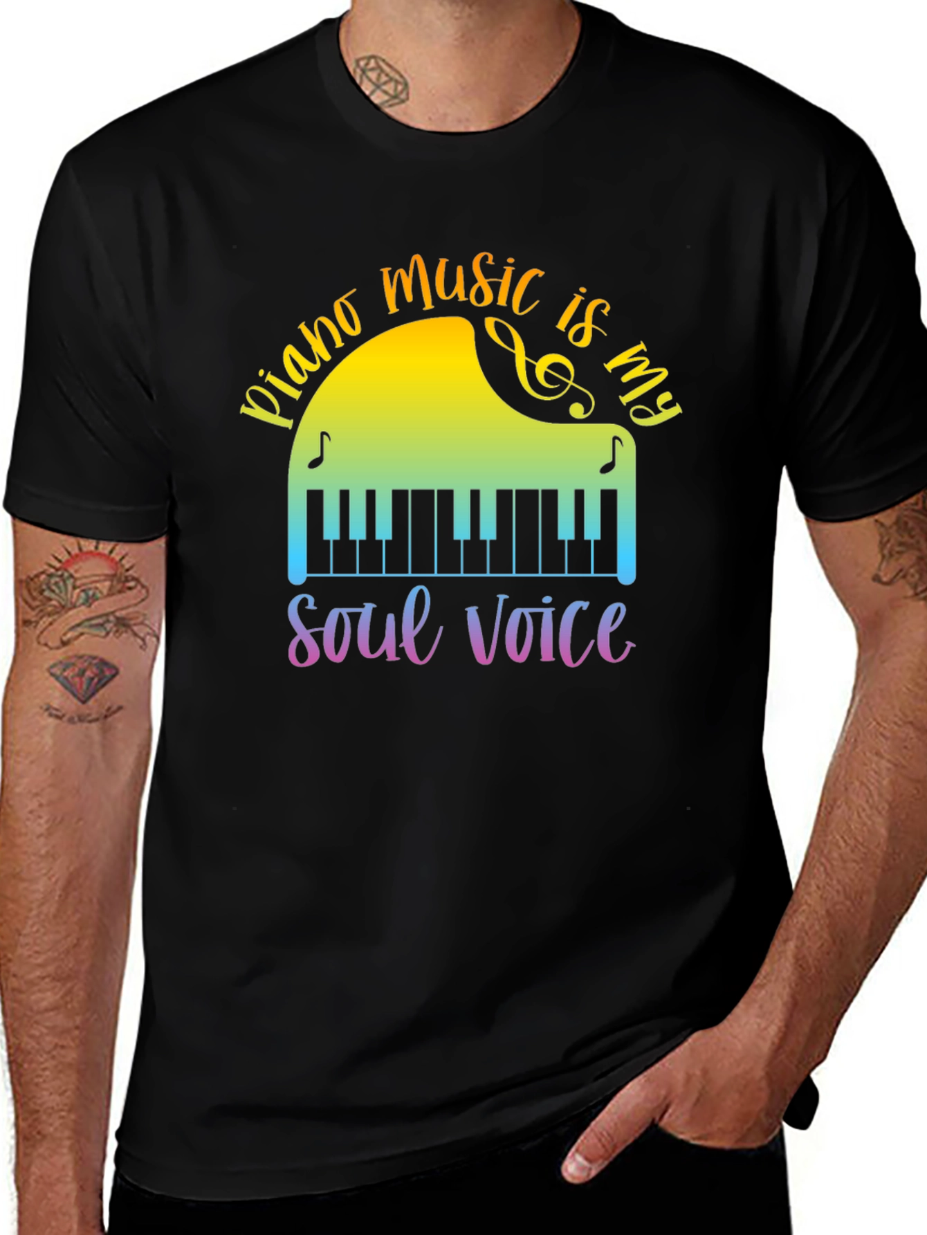 Piano Music is My Soul Voice T-Shirt