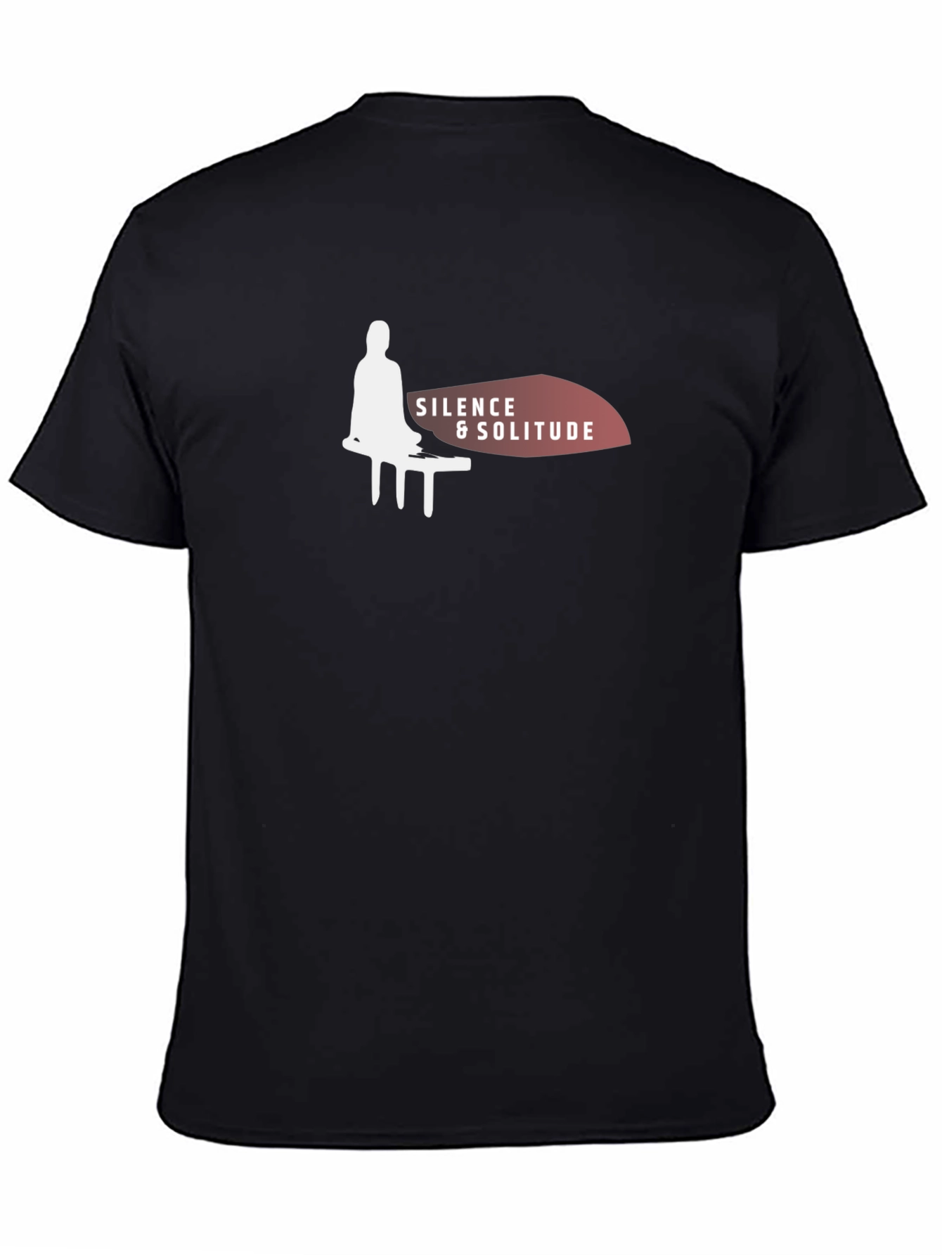 Silence & Solitude Black Graphic T-Shirt