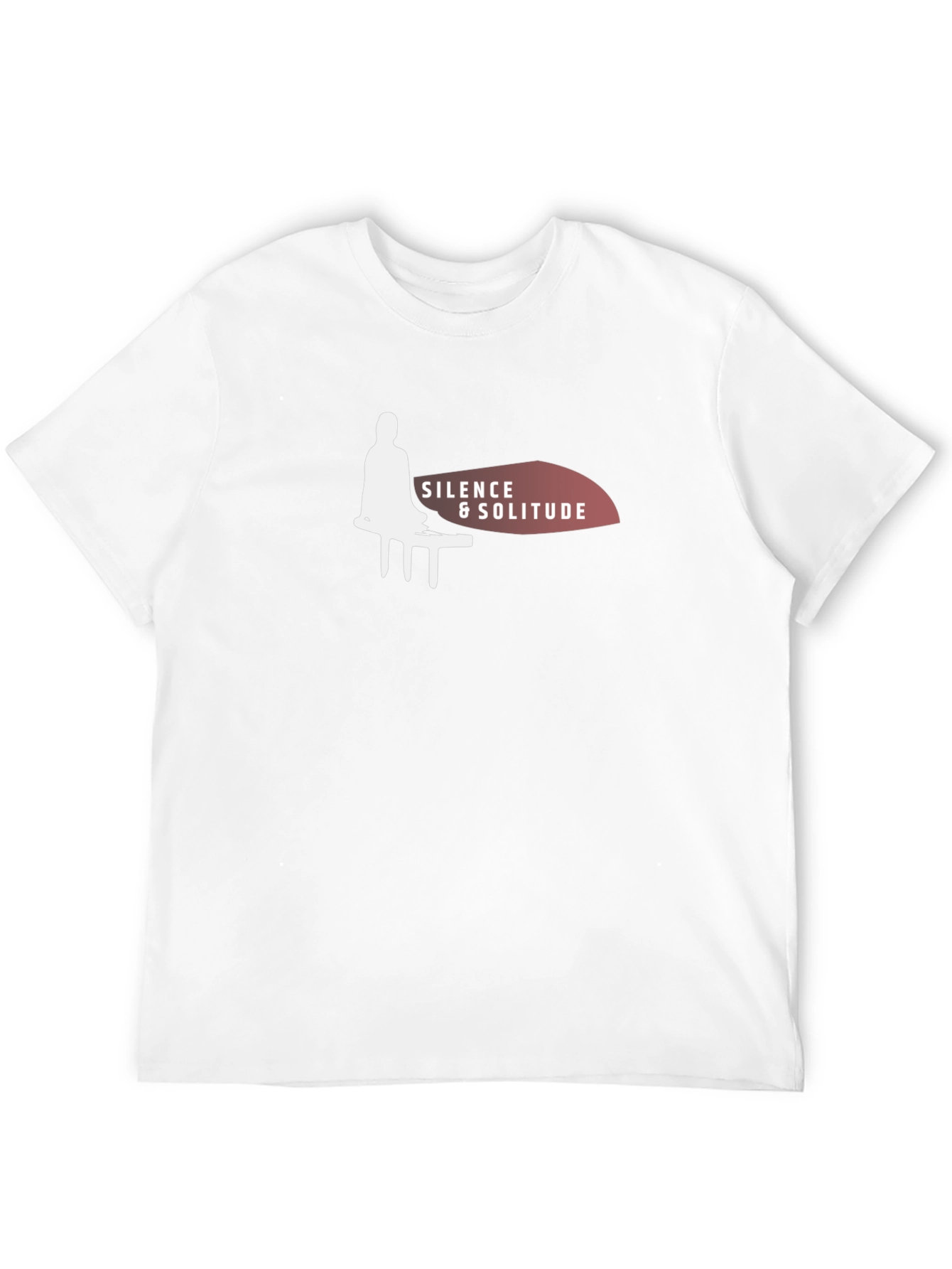 Silence & Solitude Black Graphic T-Shirt