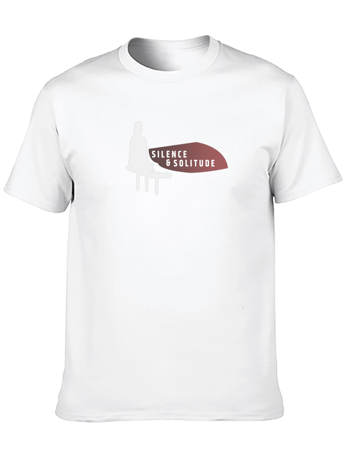 Silence & Solitude Black Graphic T-Shirt