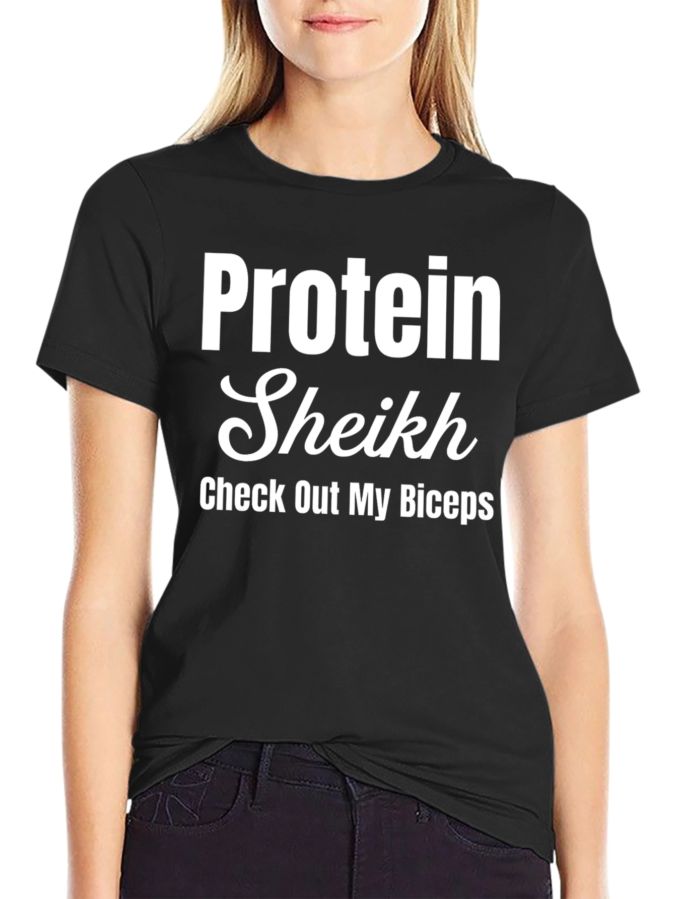 Protein Sheikh T-Shirt - Check Out My Biceps!