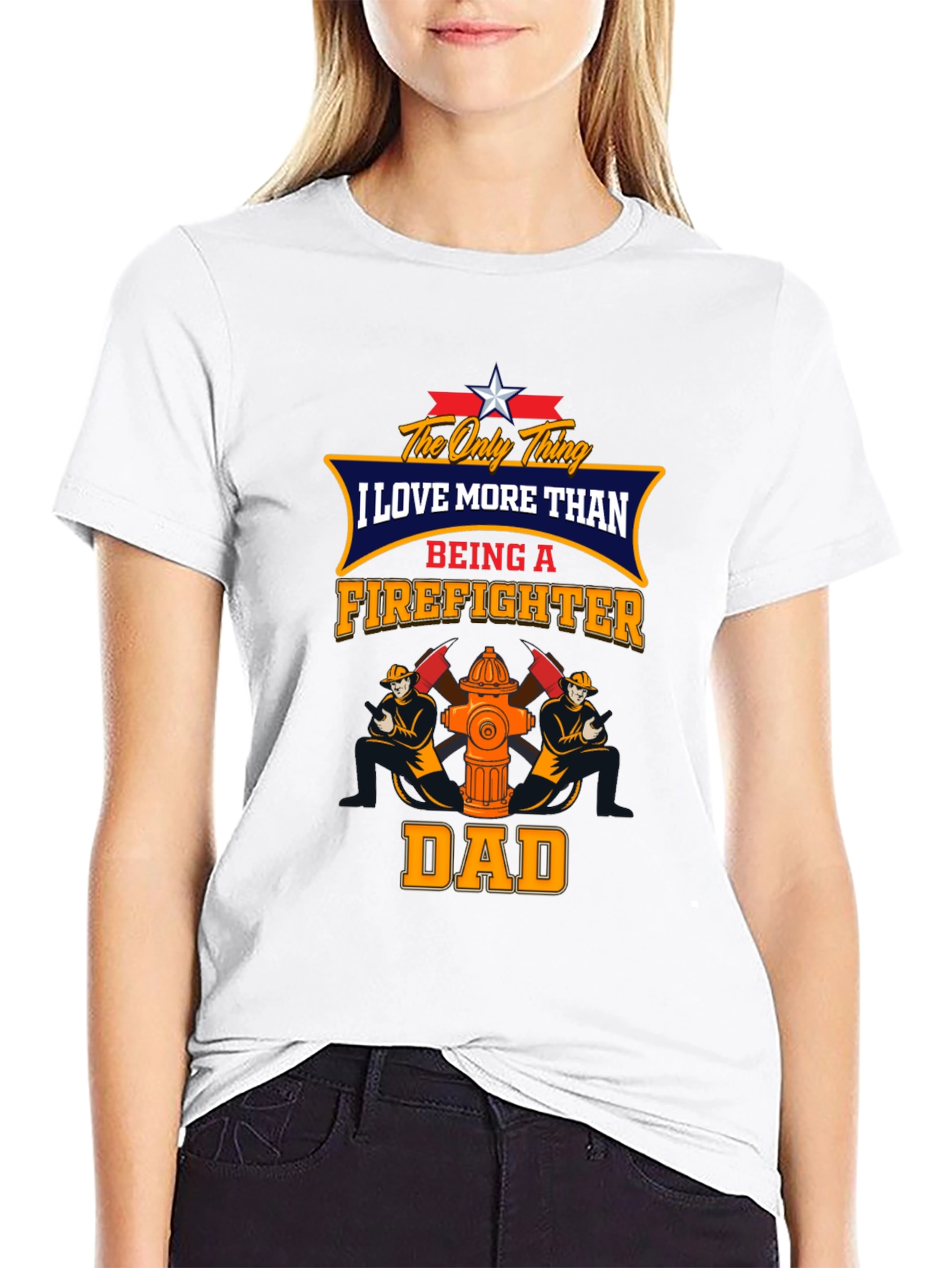 Firefighter Dad Graphic T-Shirt