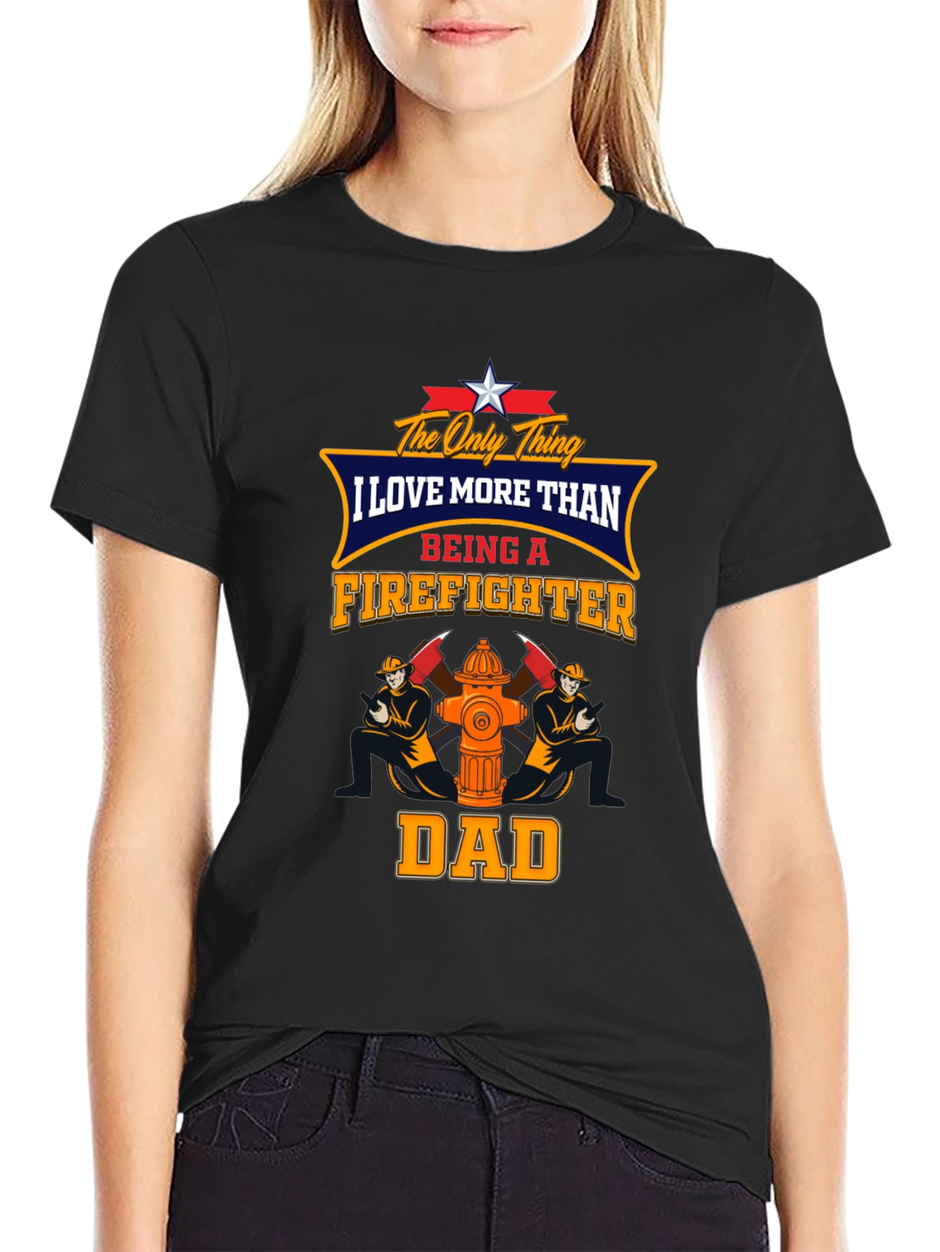 Firefighter Dad Graphic T-Shirt