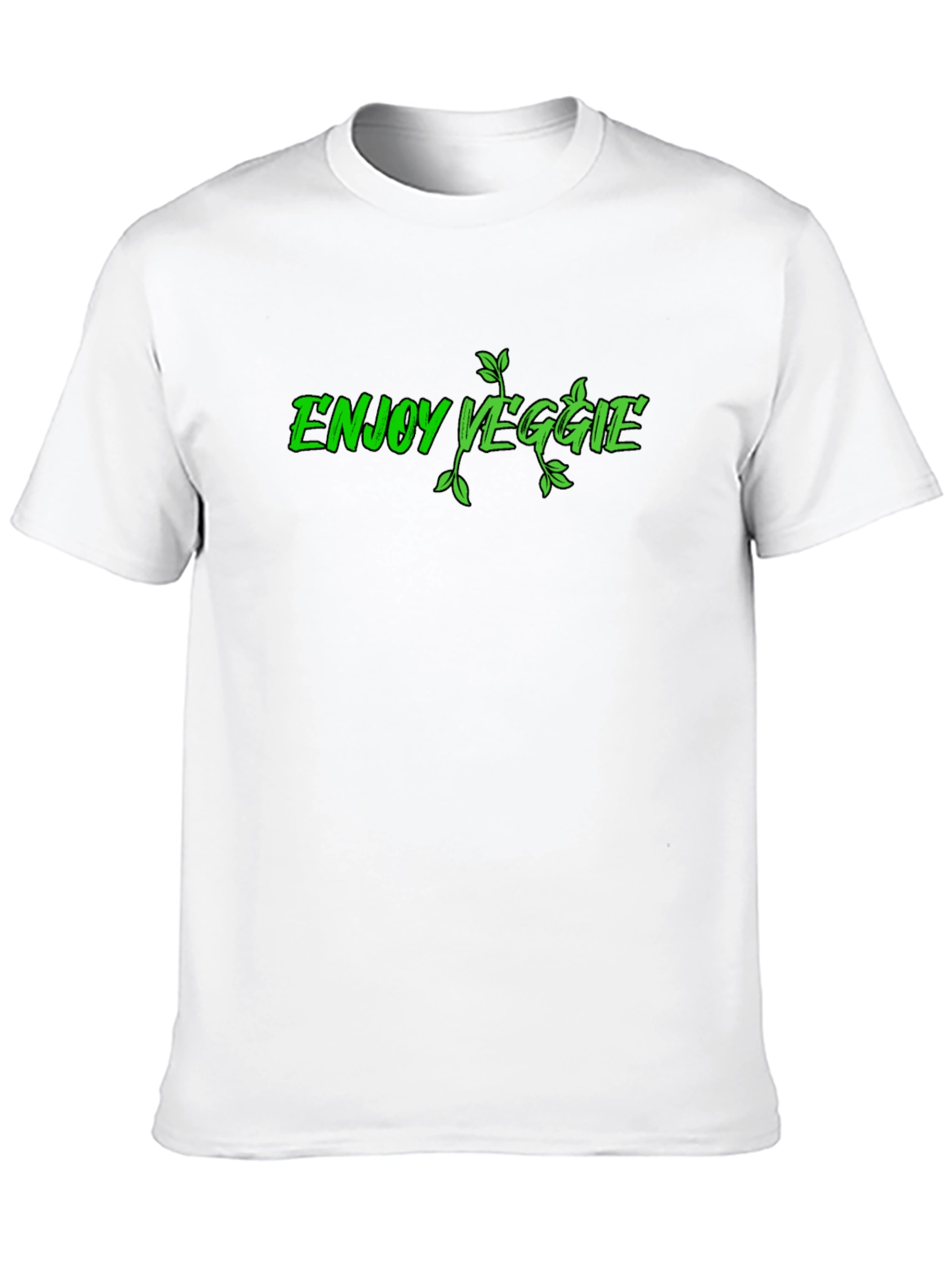 Enjoy Veggie Black Graphic T-Shirt