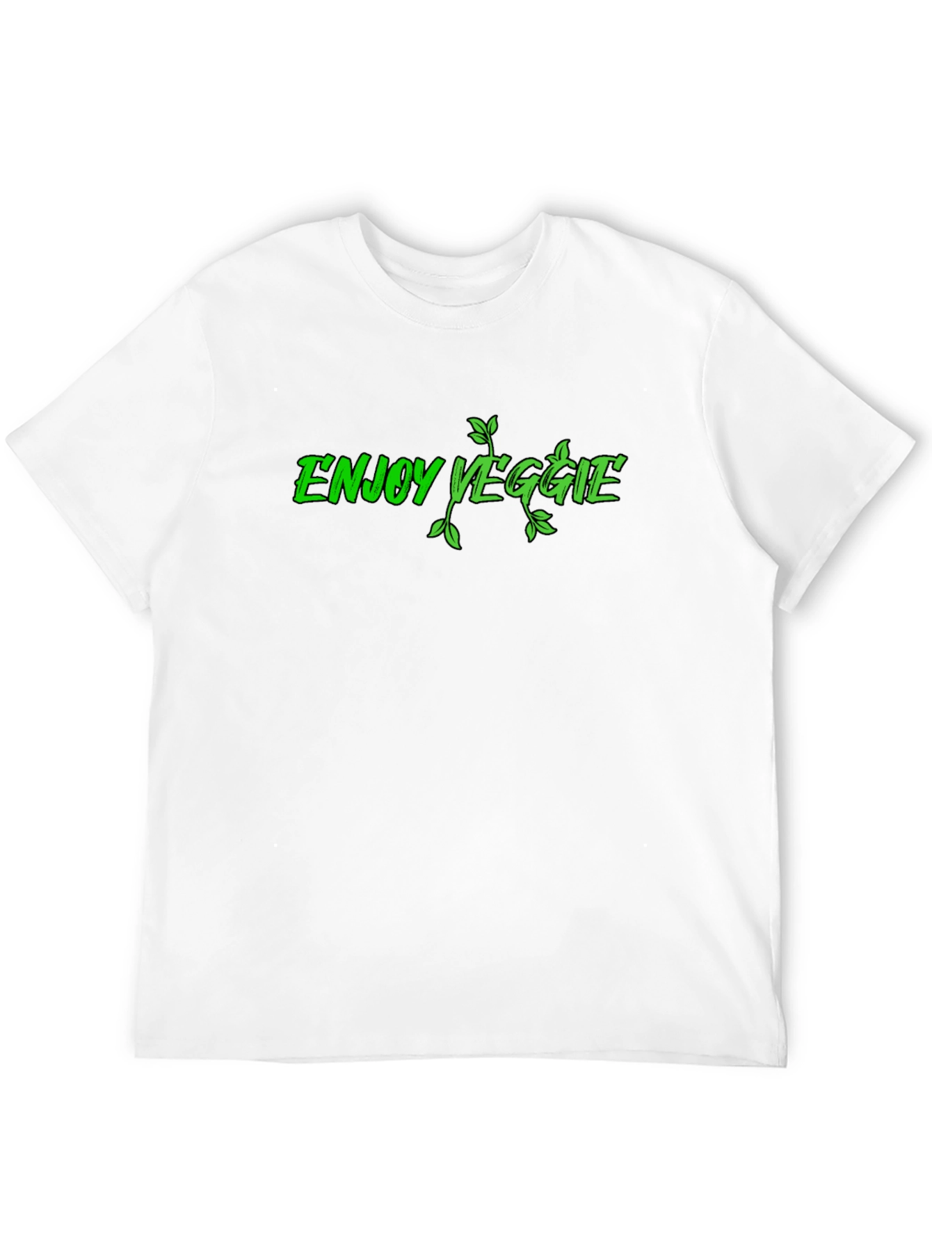Enjoy Veggie Black Graphic T-Shirt