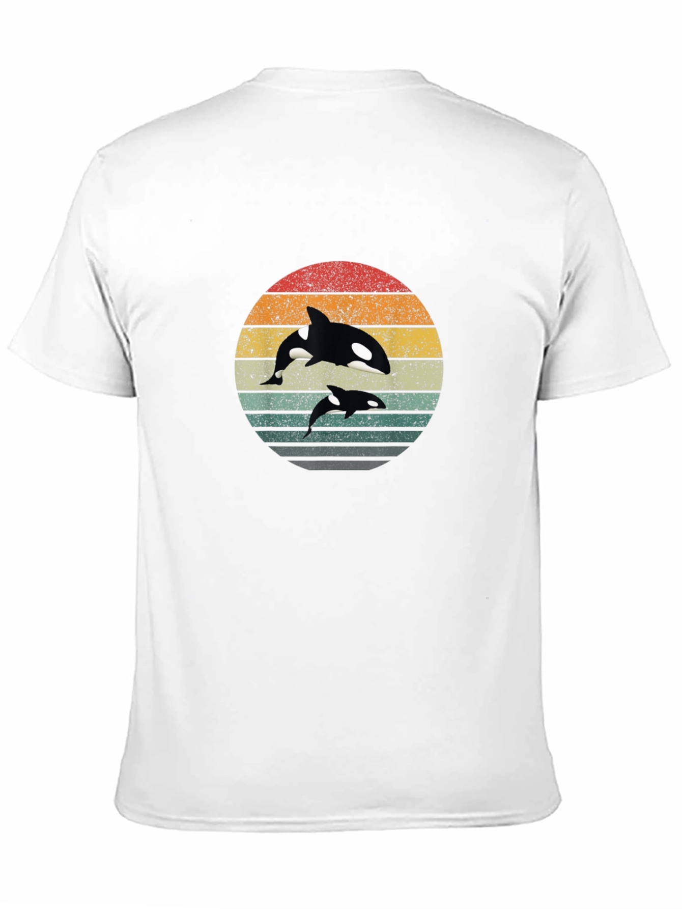 Orca Sunset Graphic Tee - Stylish Black T-Shirt