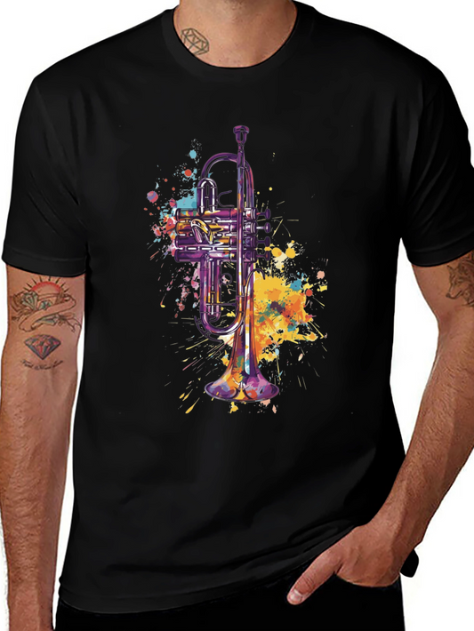 Trumpet Watercolor Graphic Tee