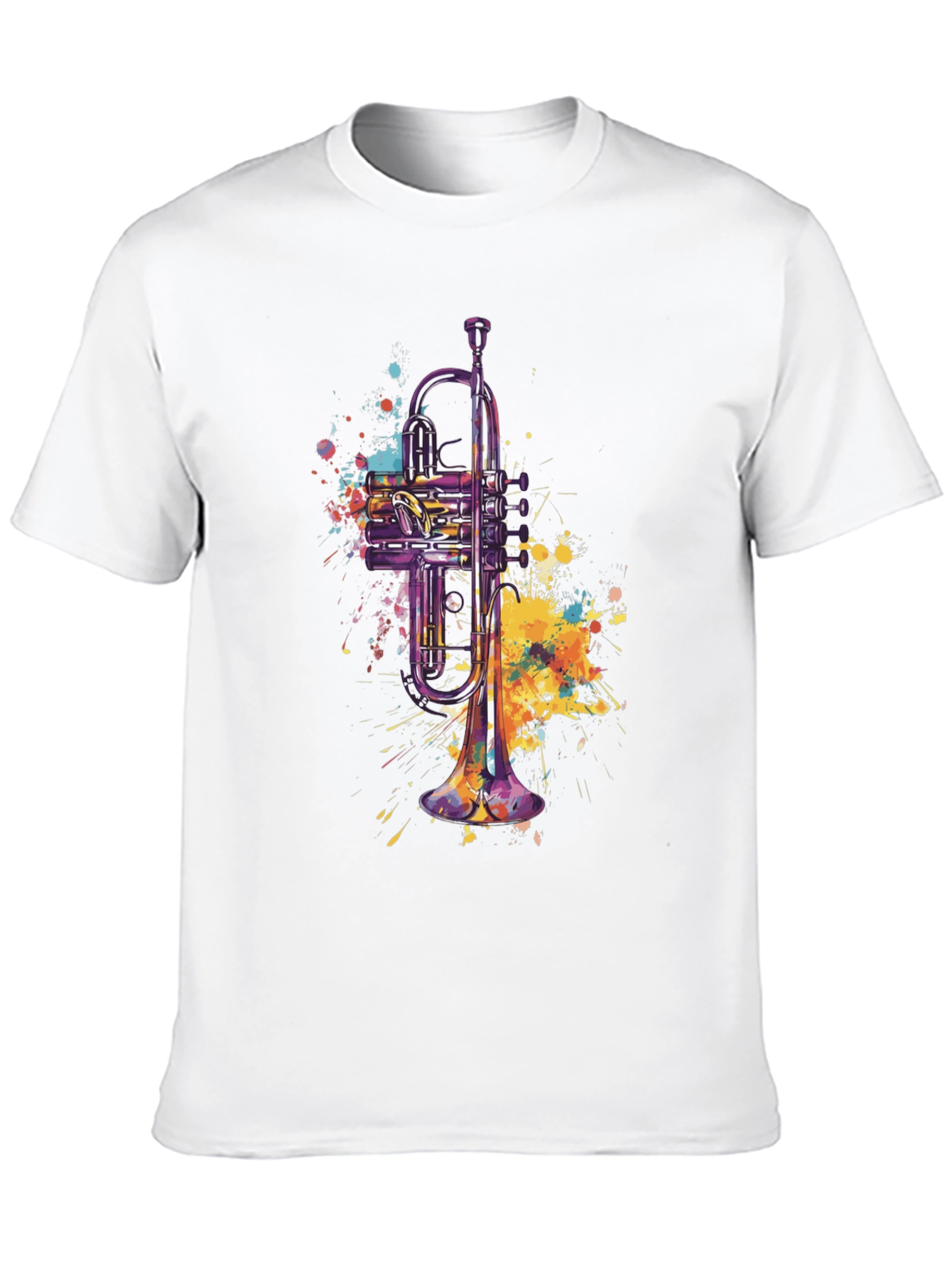 Trumpet Watercolor Graphic Tee