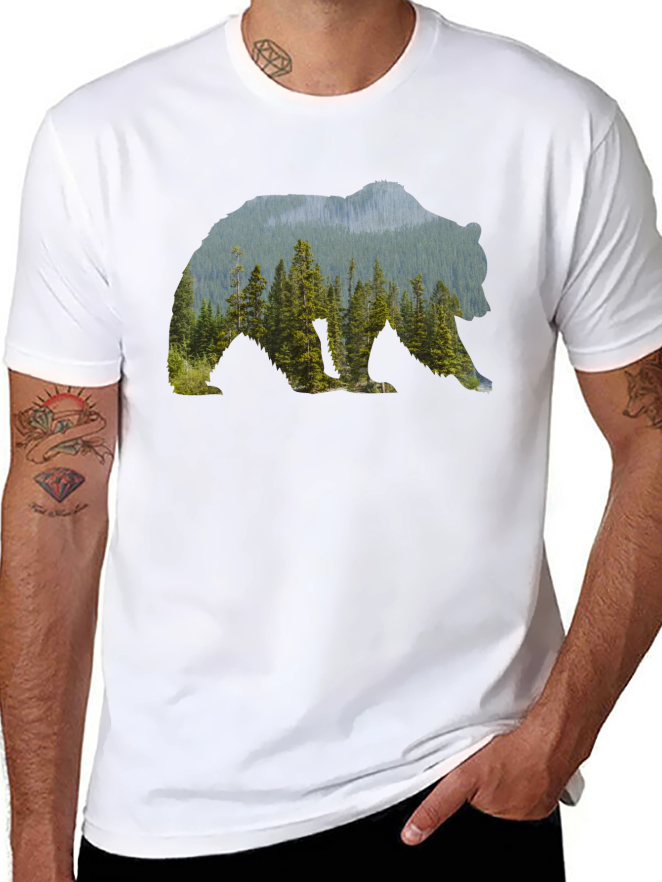 Nature Bear Graphic Tee - Adventure Awaits!
