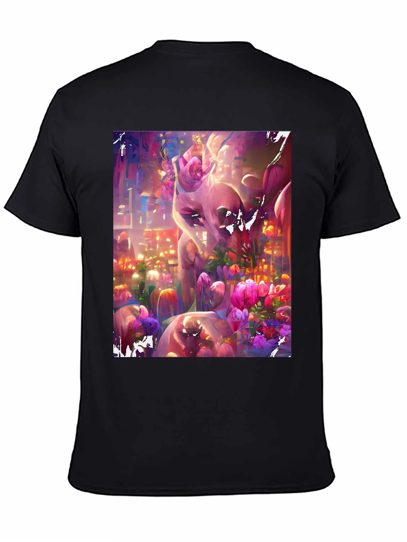 Floral Fantasy Graphic Tee - Artistic & Vibrant