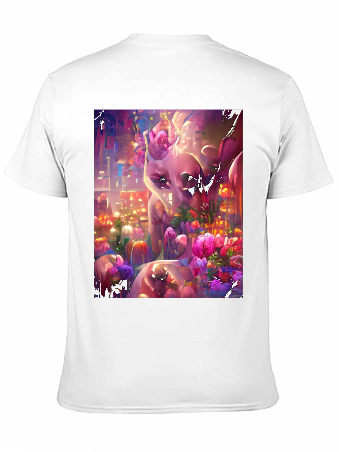 Floral Fantasy Graphic Tee - Artistic & Vibrant