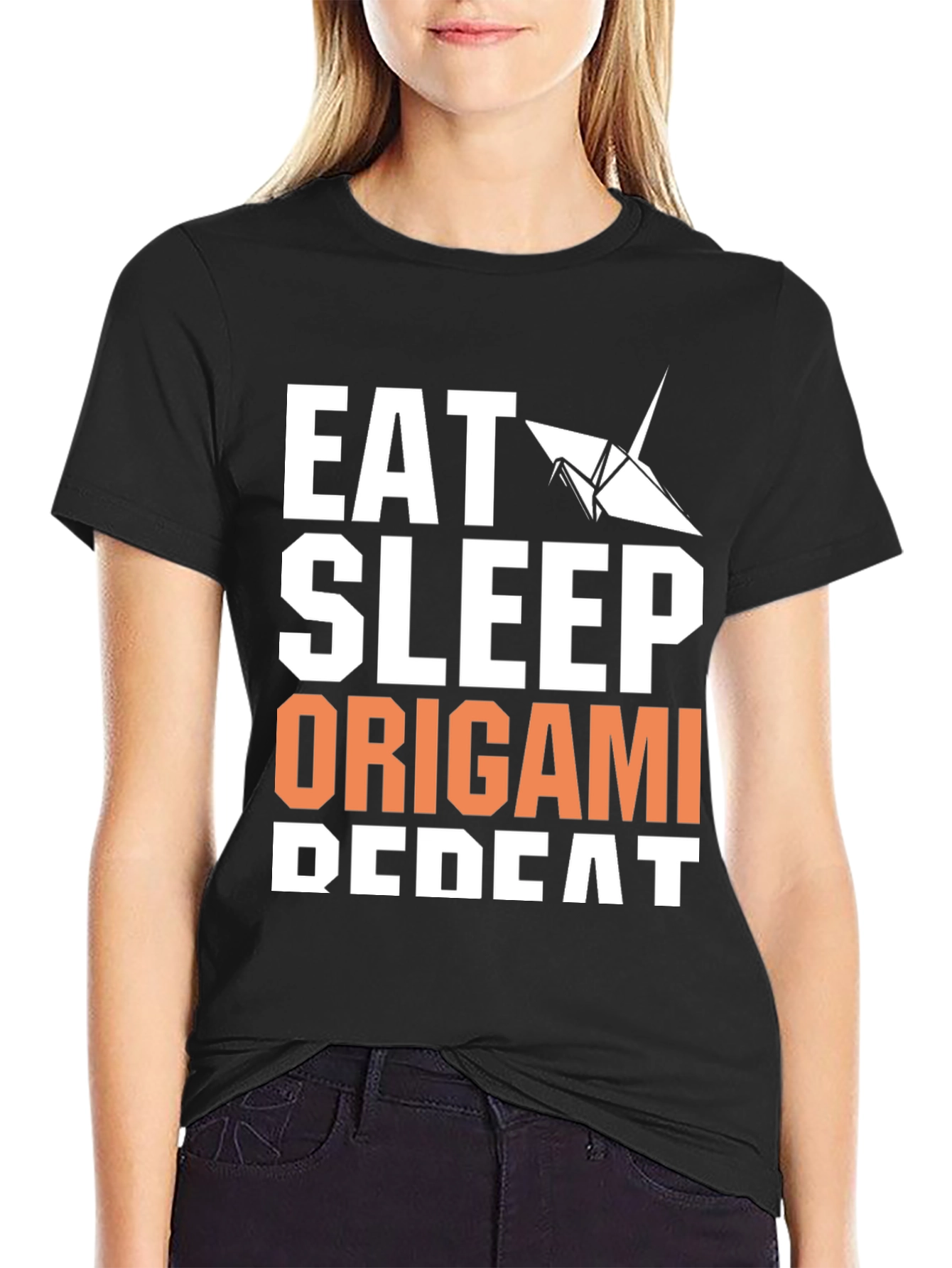 Eat Sleep Origami Repeat Graphic Tee