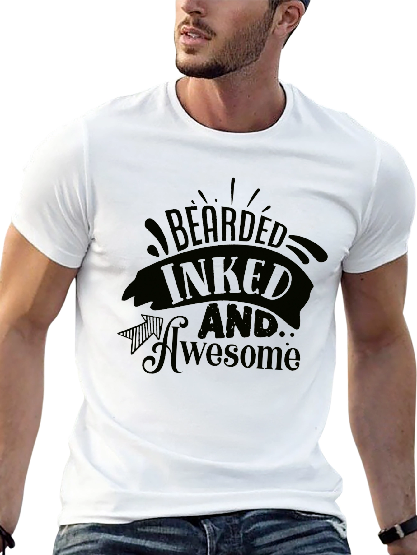Bearded Inked Awesome Graphic T-Shirt
