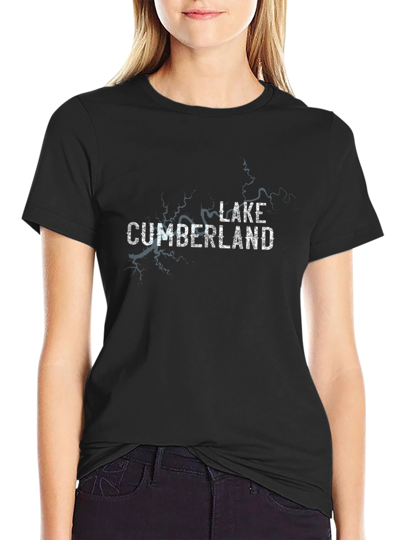 Lake Cumberland Graphic Tee - Black Cotton Blend